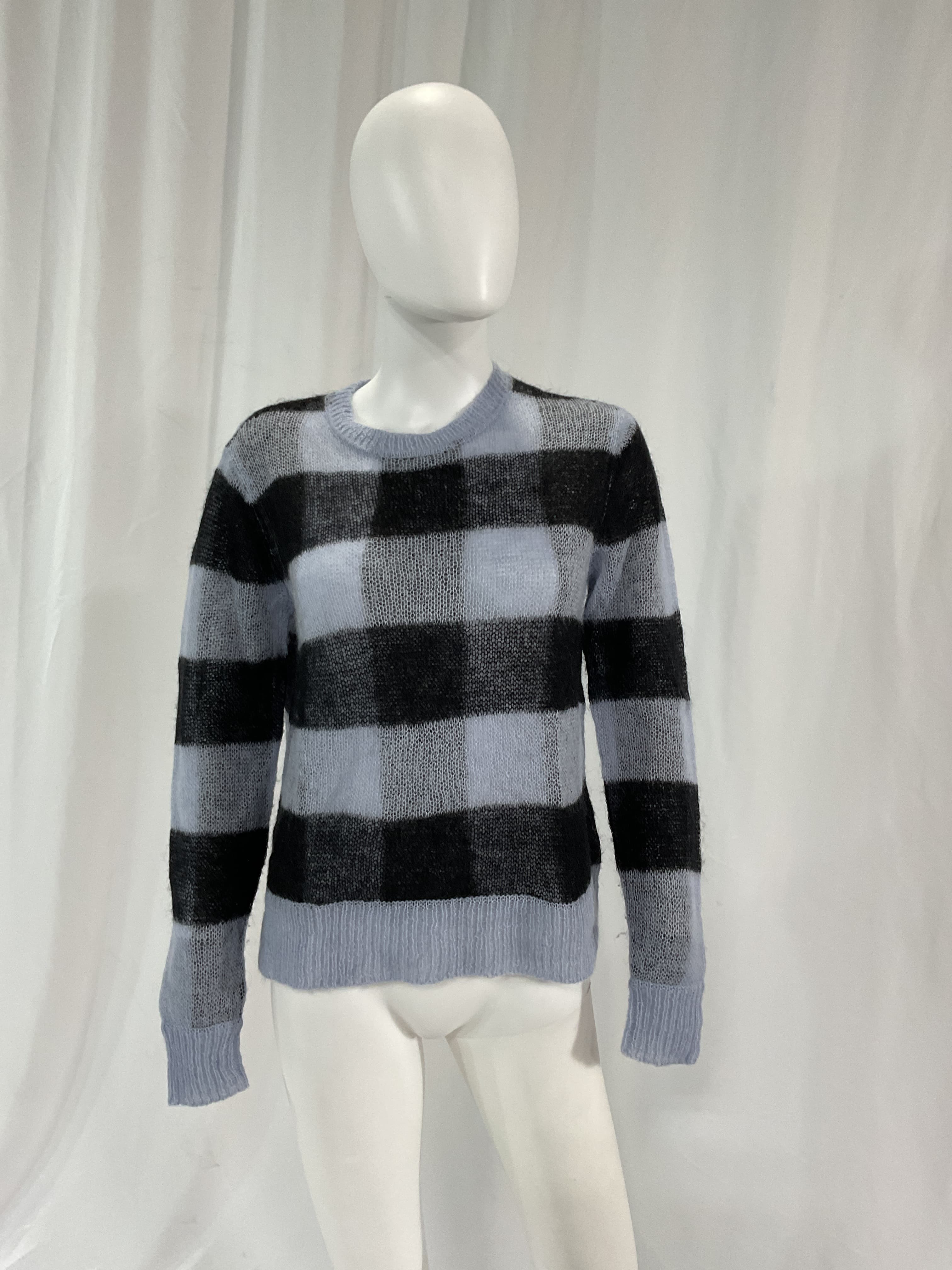 Renee Check Mohair & Wool Blend Sweater - Image 2