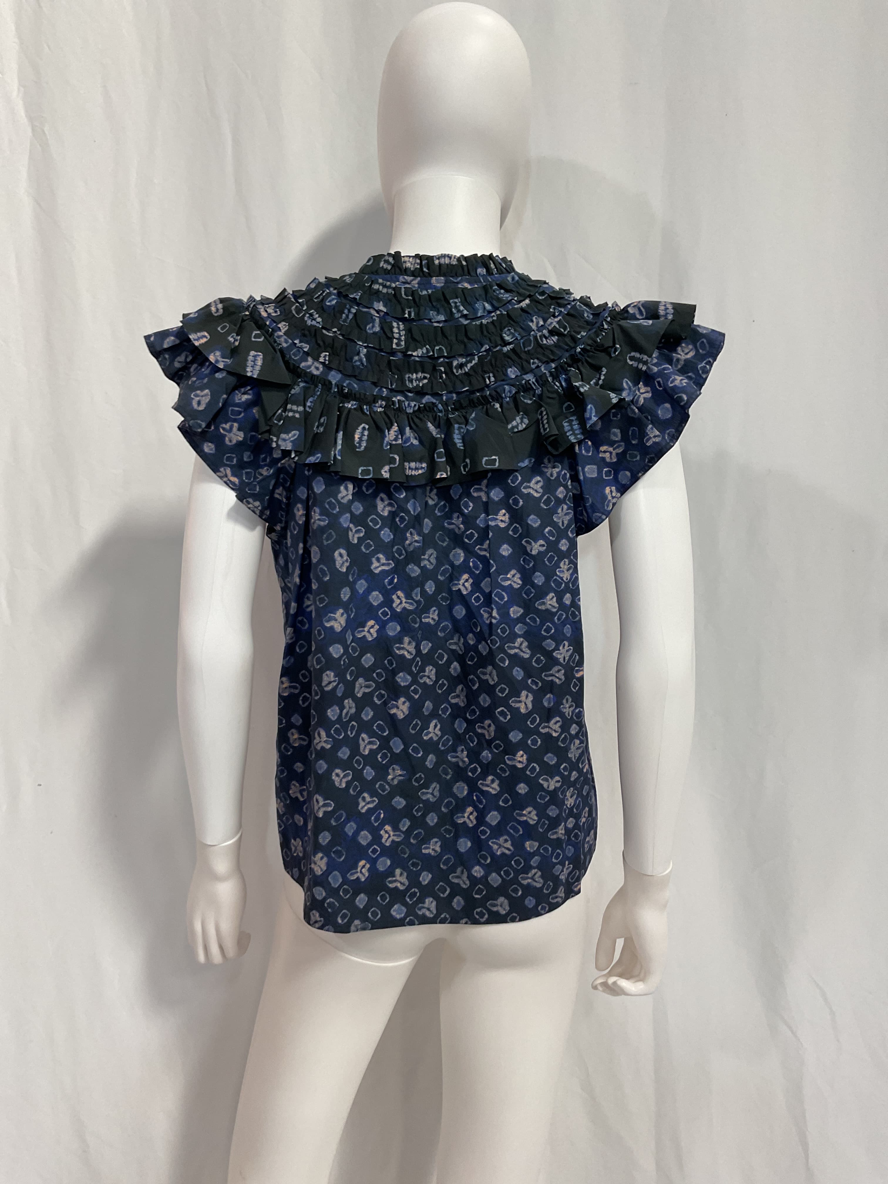 Solina Frill-Trimmed Cotton Blouse - Image 3
