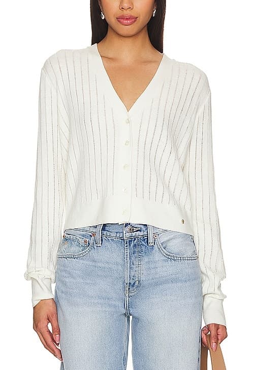 Hazel Cardigan In Ivory - Image 1