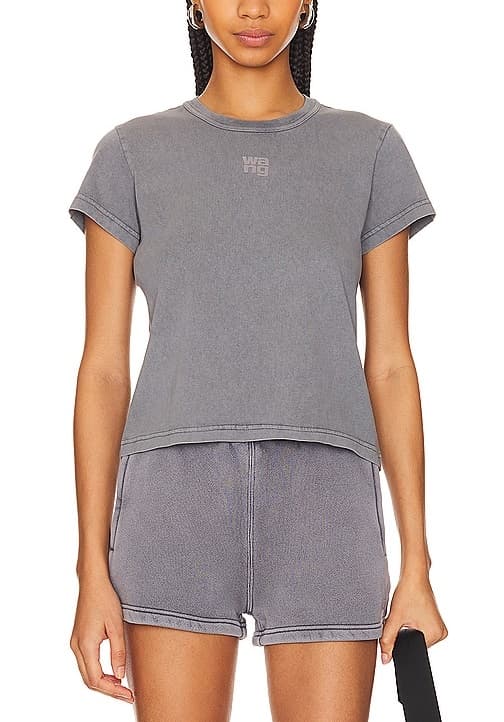Essential Shrunk Tee In Acid Fog - Image 1