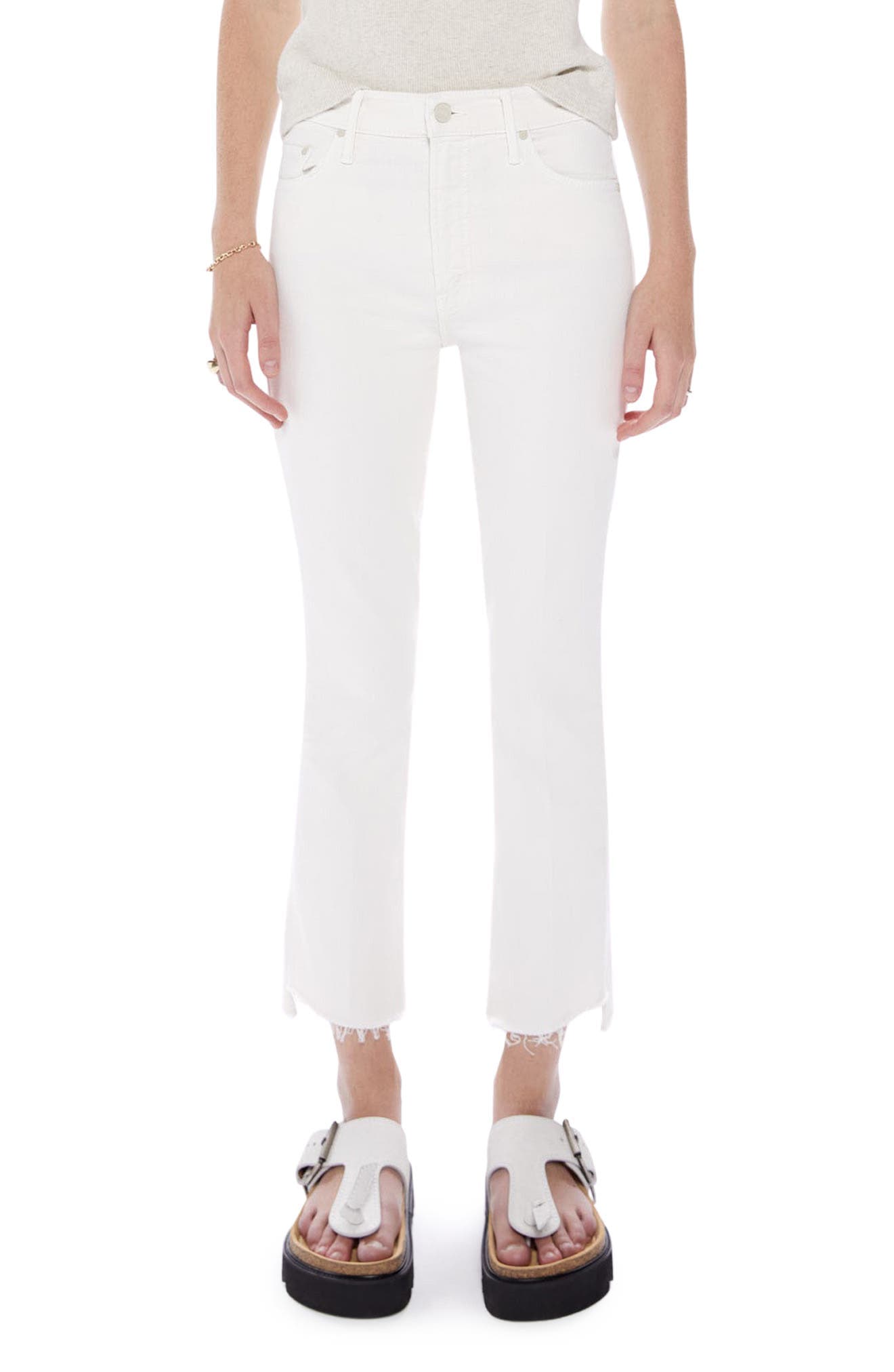 Insider High Waist Crop Step Hem Jeans - Image 1