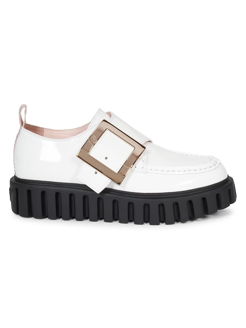 Viv Creeper Metal Buckle Patent Leather Loafers - Image 1