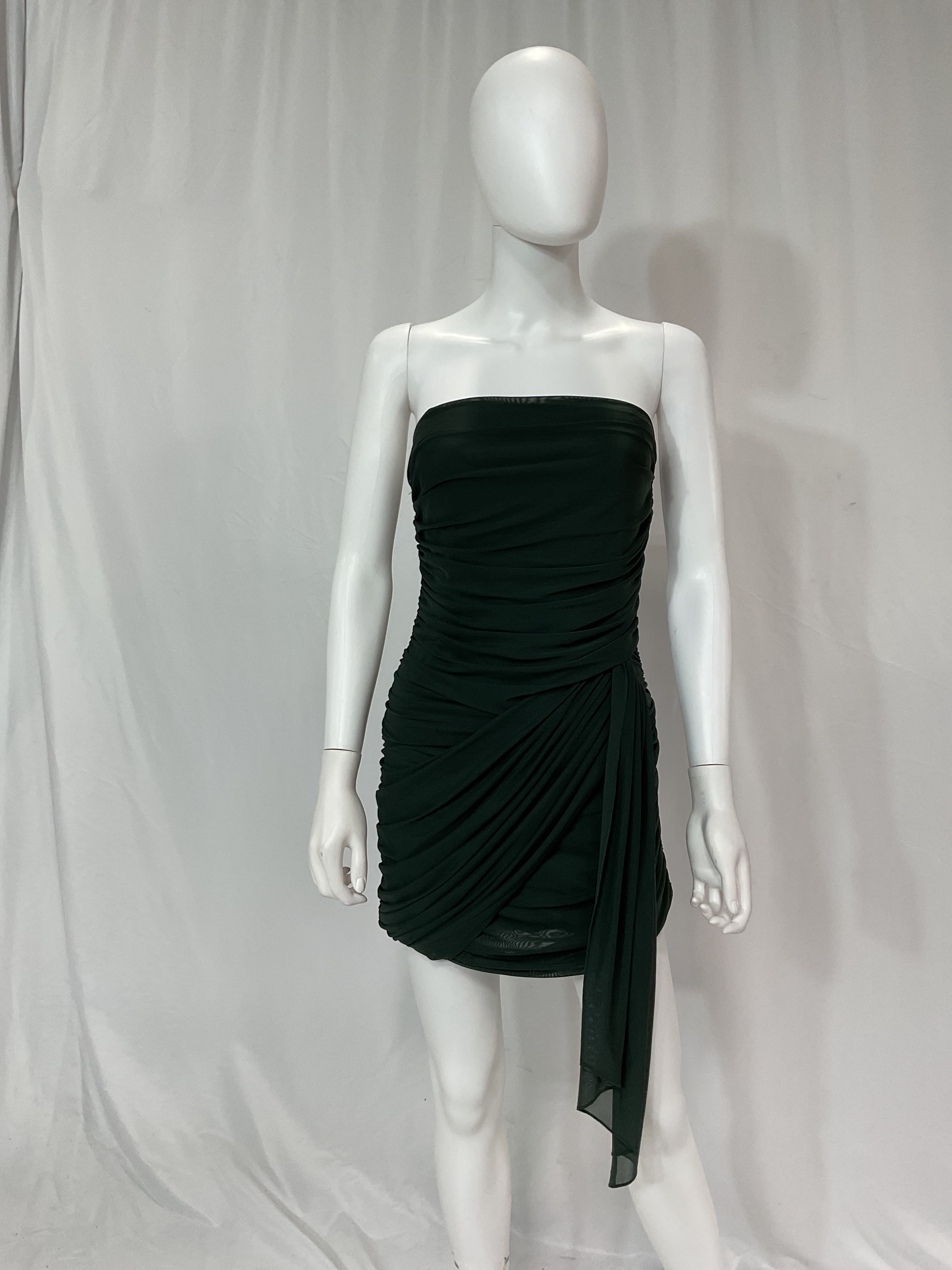 Anja Mini Dress In Moss - Image 4