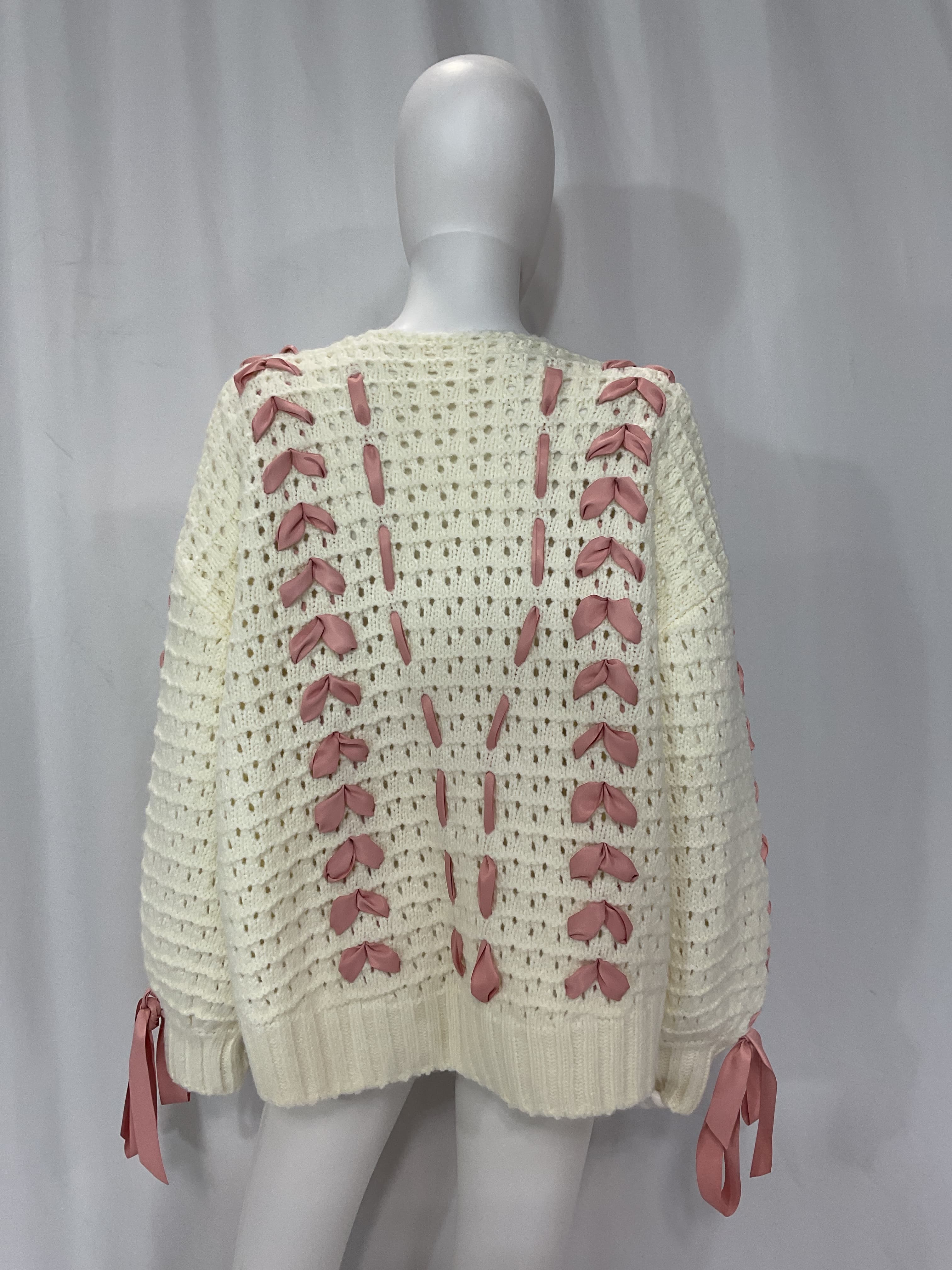 Laurel Oversized Sweater In White - Image 3