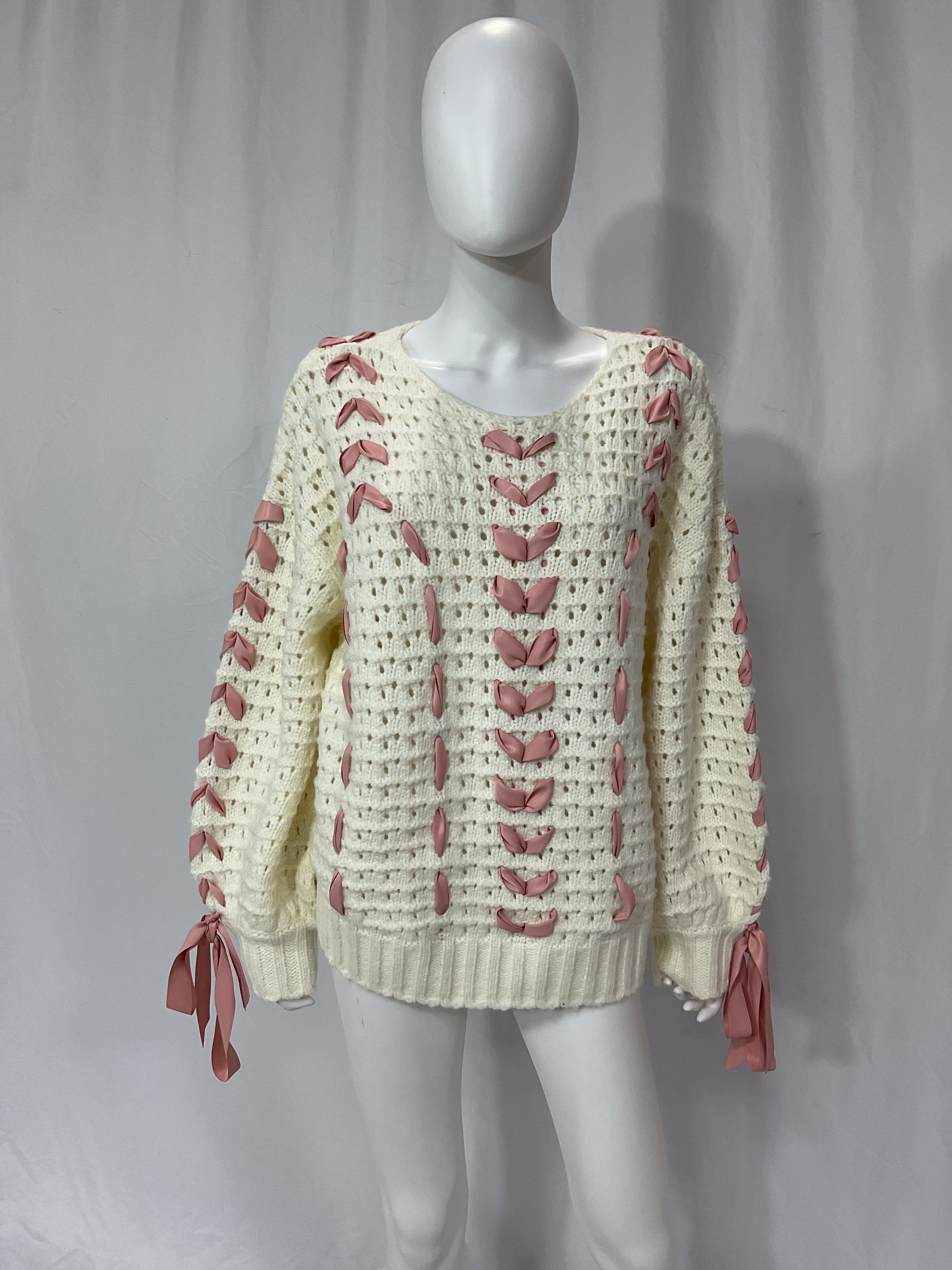 Laurel Oversized Sweater In White - Image 2