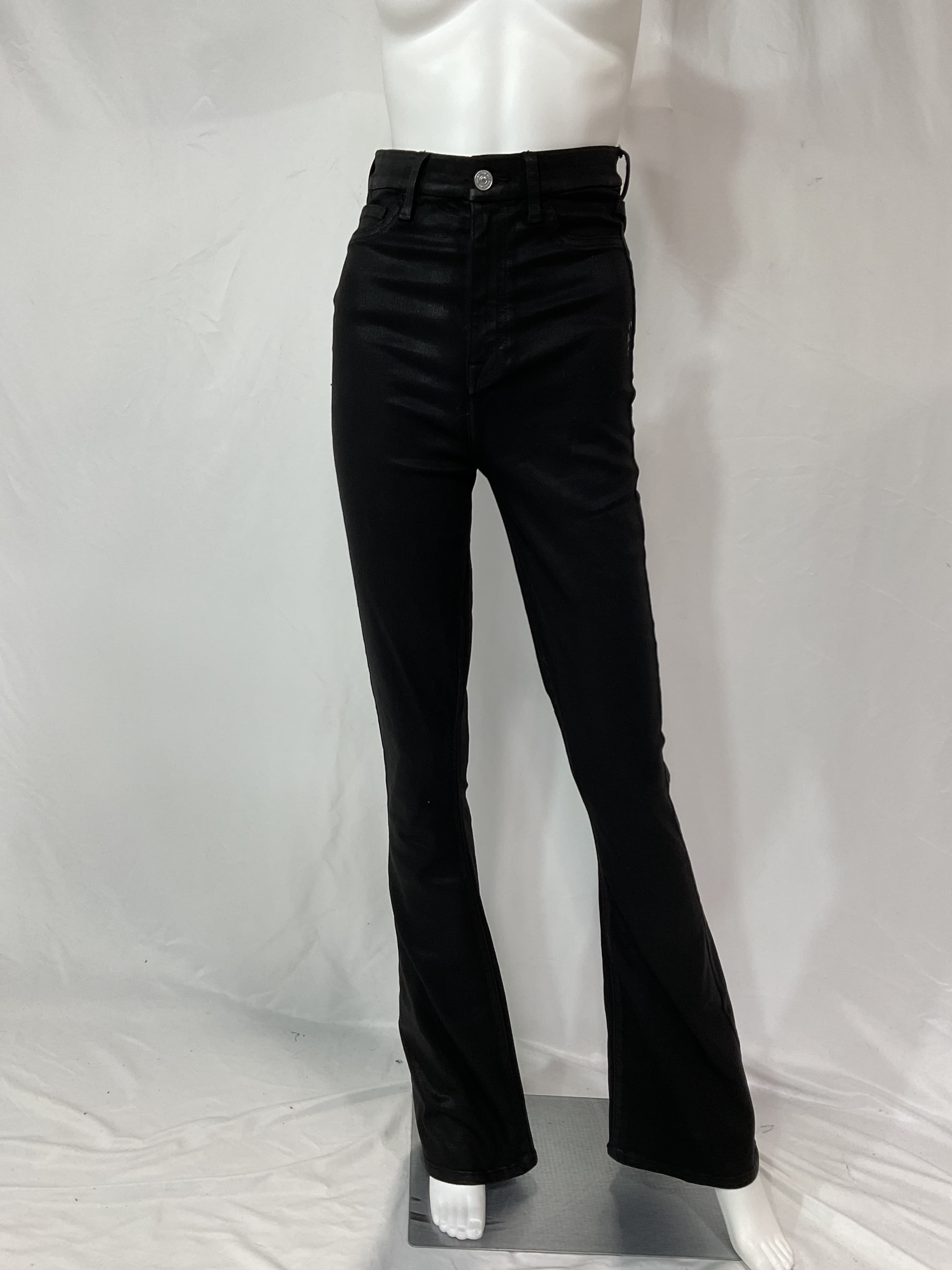 7 For All Mankind Ultra High Rise Skinny Boot In Coated Black - Image 2