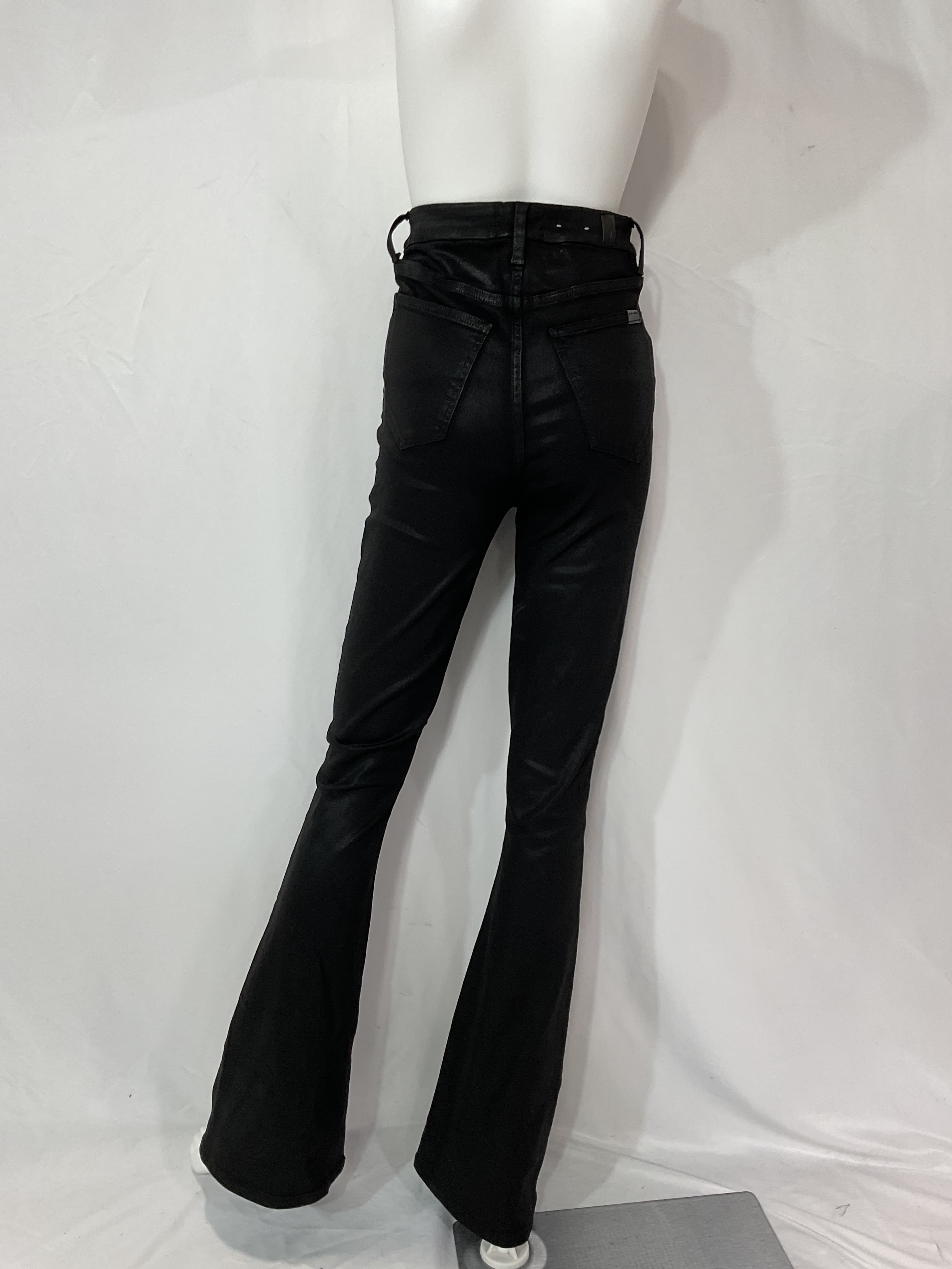 7 For All Mankind Ultra High Rise Skinny Boot In Coated Black - Image 3