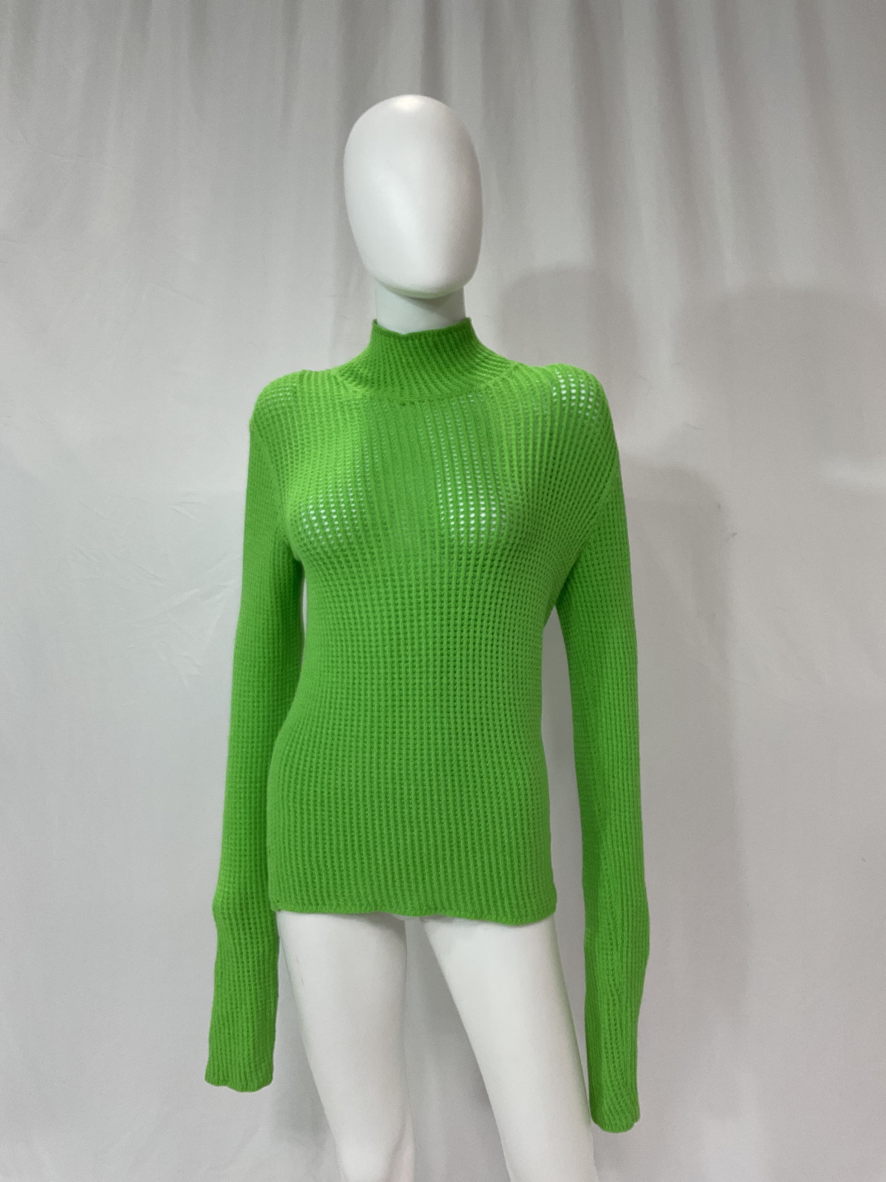 Senna Open-Knit Cotton-Blend Turtleneck Sweater - Image 2