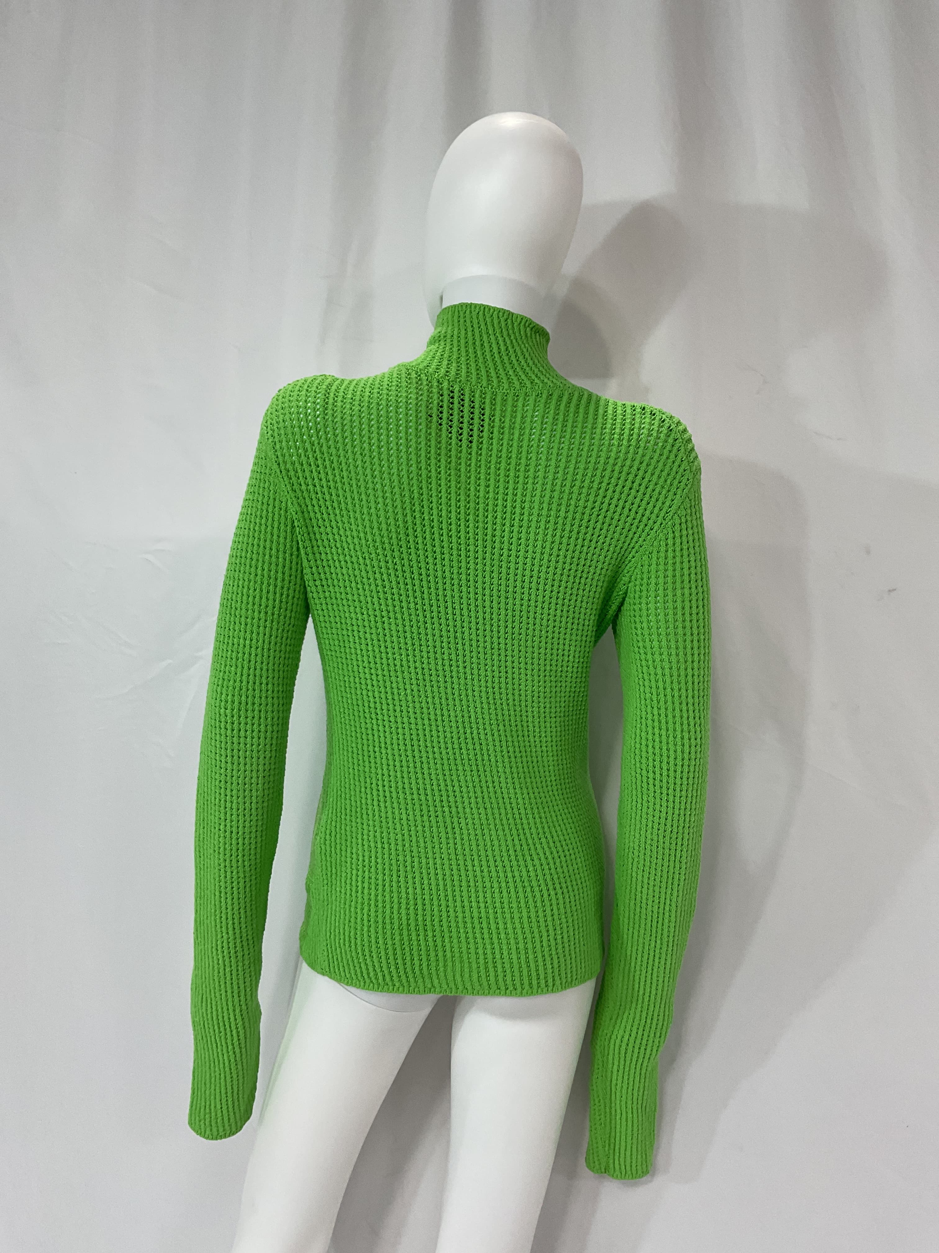 Senna Open-Knit Cotton-Blend Turtleneck Sweater - Image 3