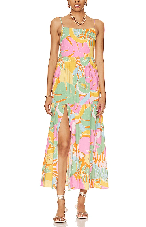 Julia Maxi Dress In Tropical Fruit - Image 1