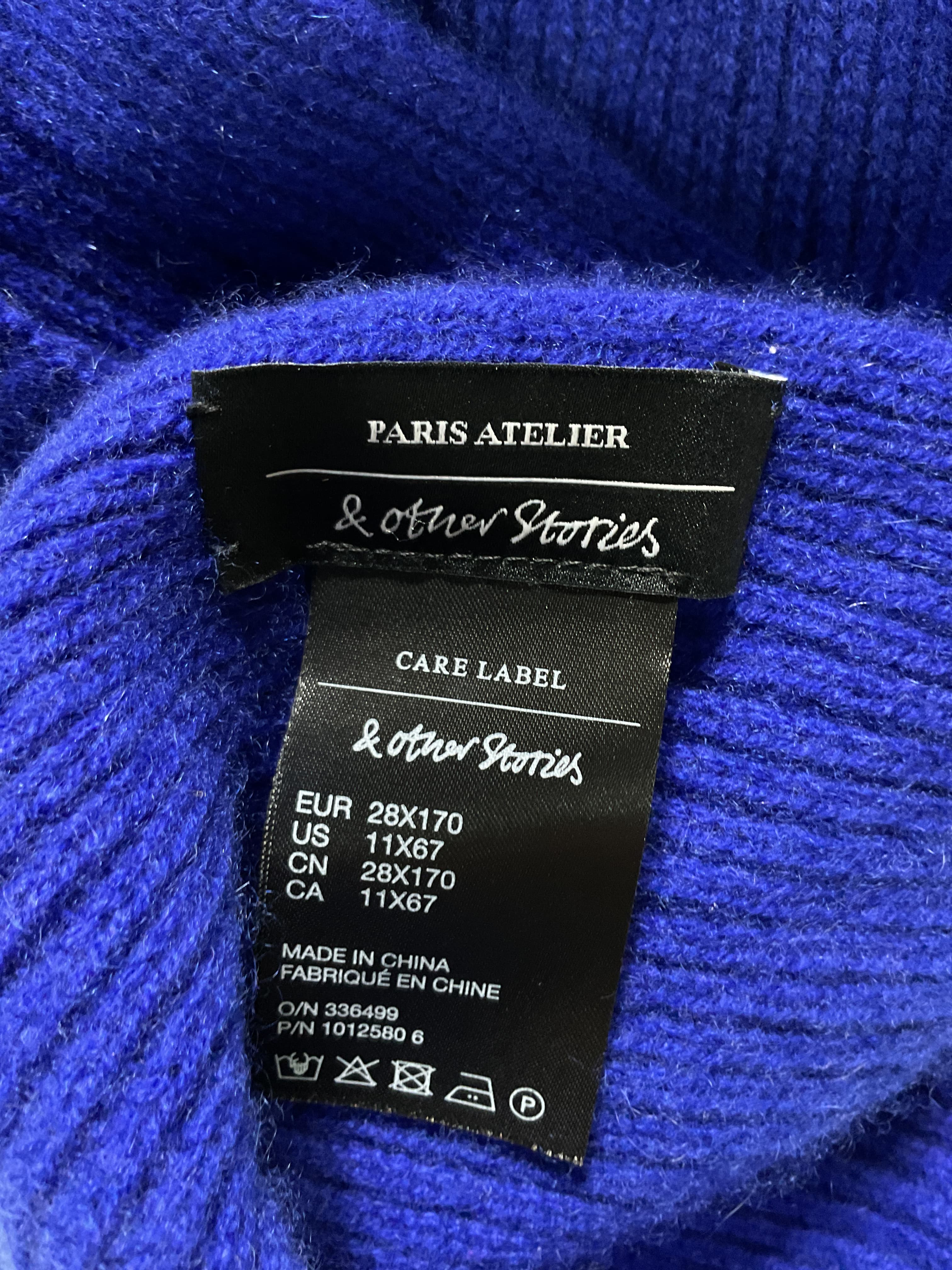 Cashmere Ribbed Knit Scarf - Image 2