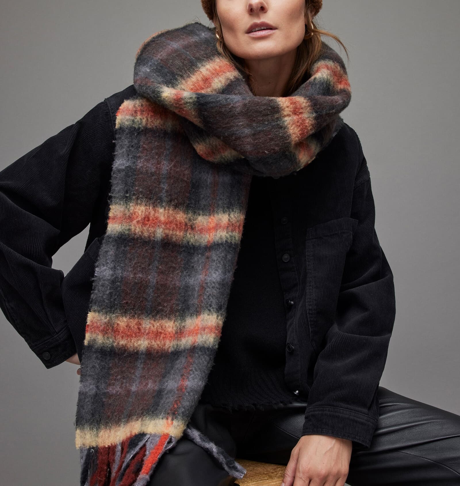 Lavinia Check Scarf - Image 1