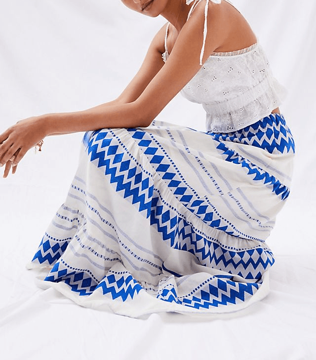 Tiered Geo Maxi Skirt - Image 1