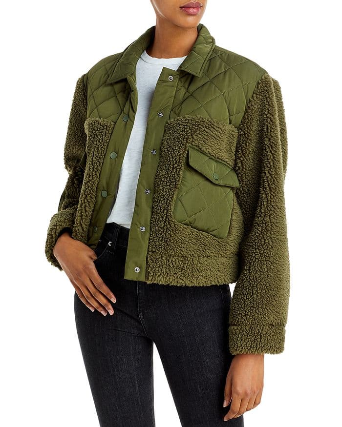 Peyton Mixed Media Jacket - Image 1