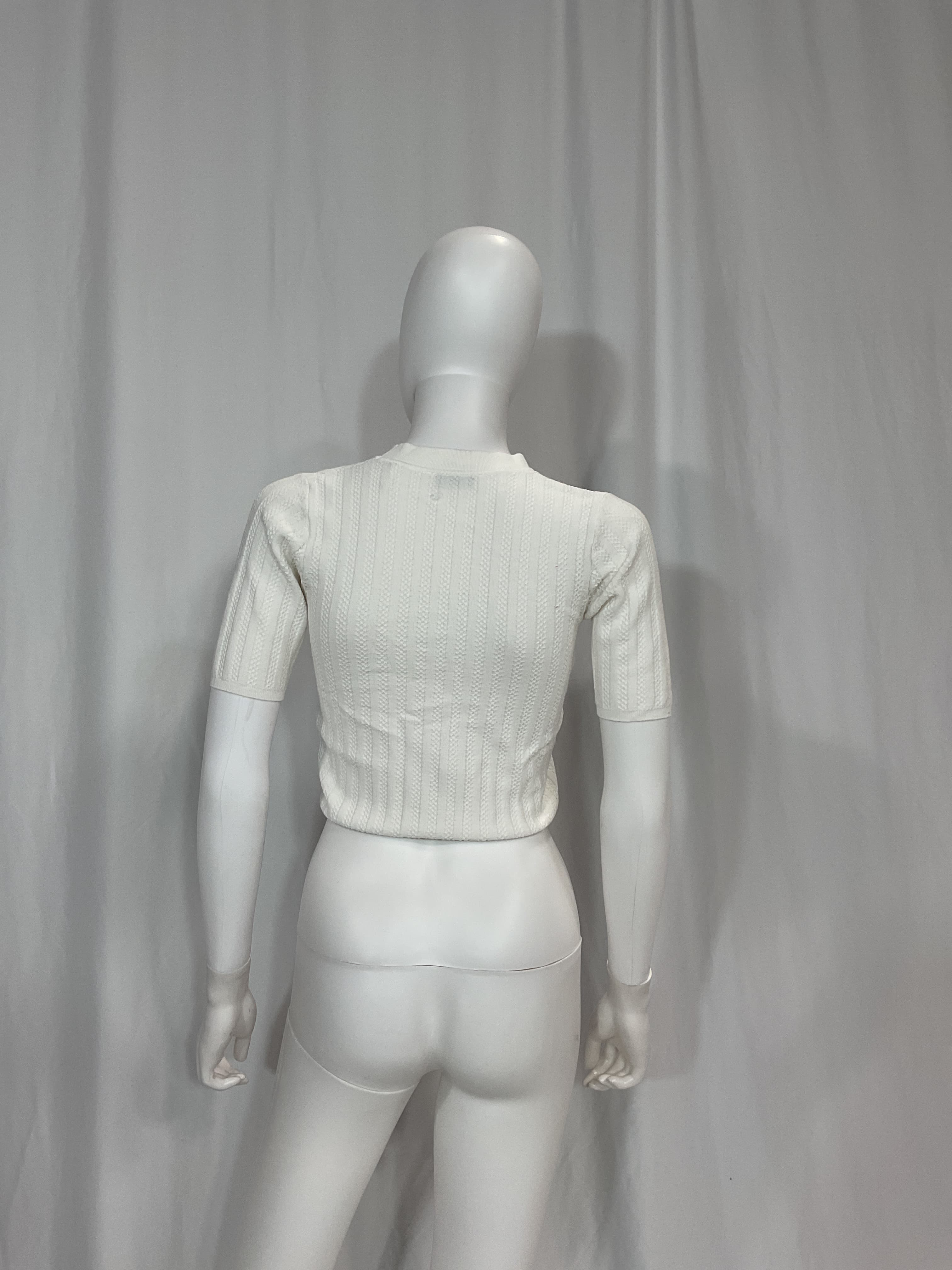 Nolan Cropped Rib Knit Sweater - Image 1