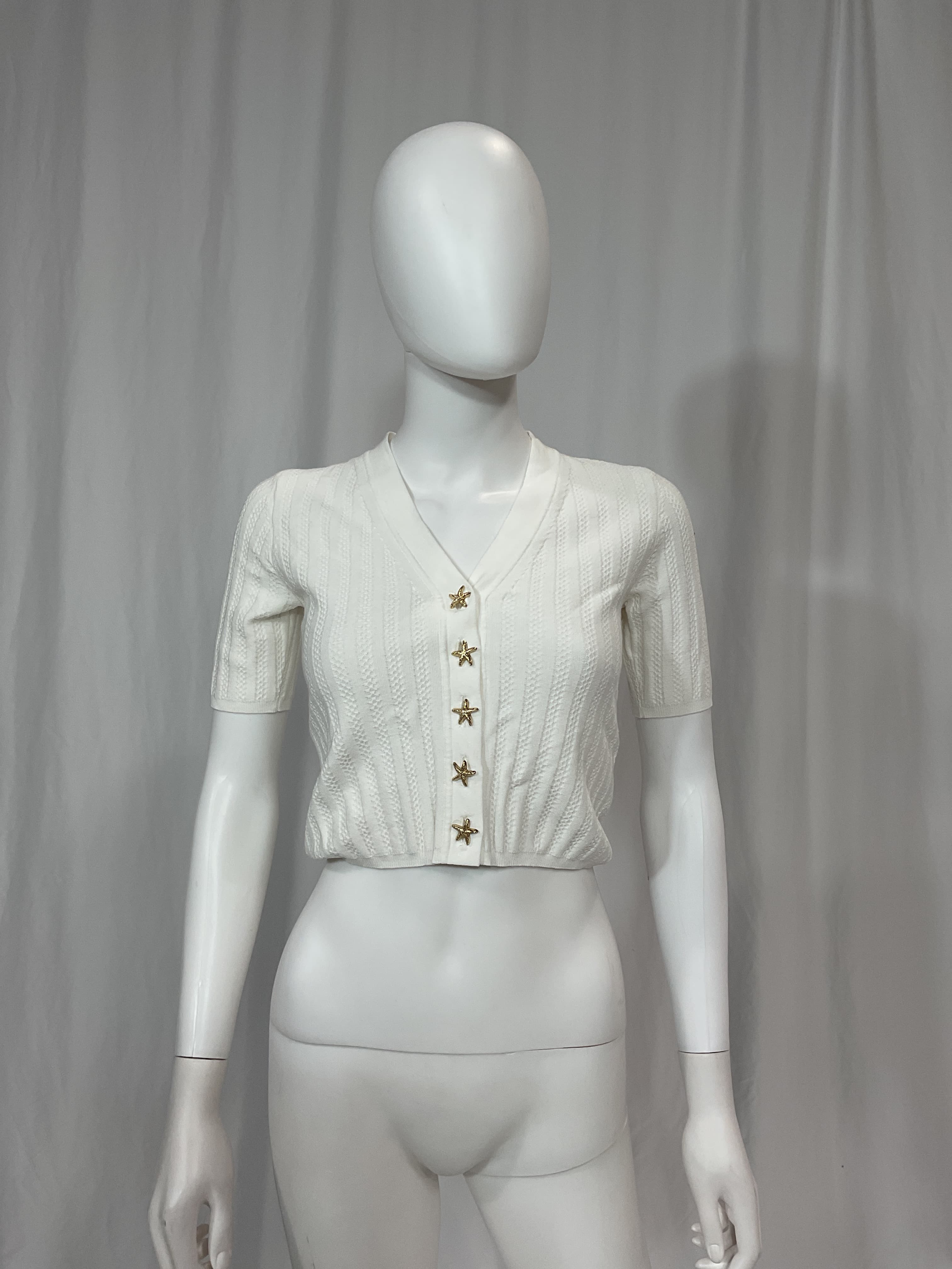 Nolan Cropped Rib Knit Sweater - Image 4