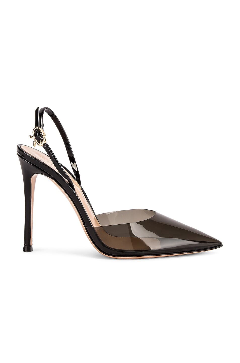Ribbon D'orsay Plexi Heels - Image 1