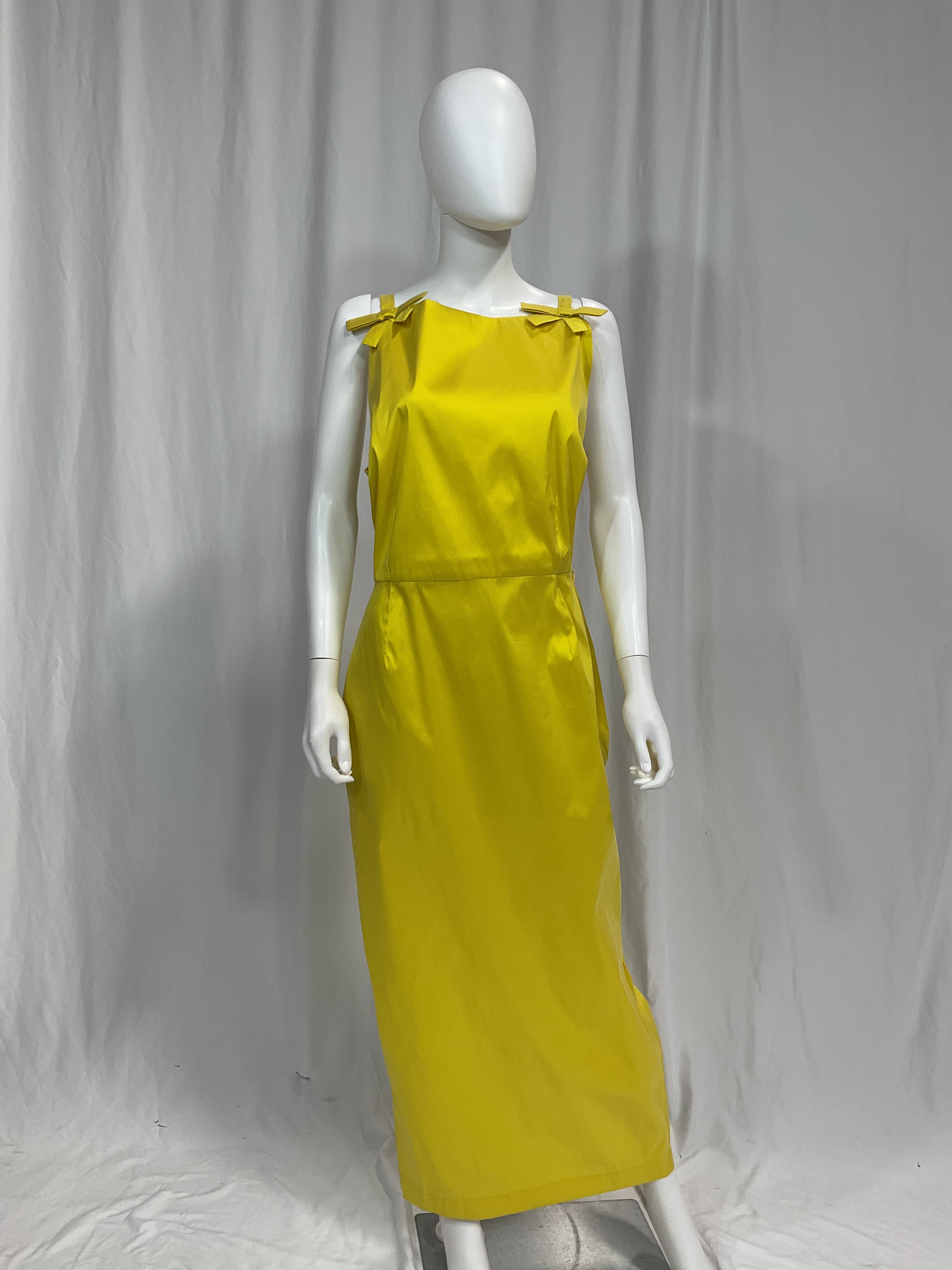 Kim Open-Back Bow-Embellished Taffeta Midi Dress - Image 2
