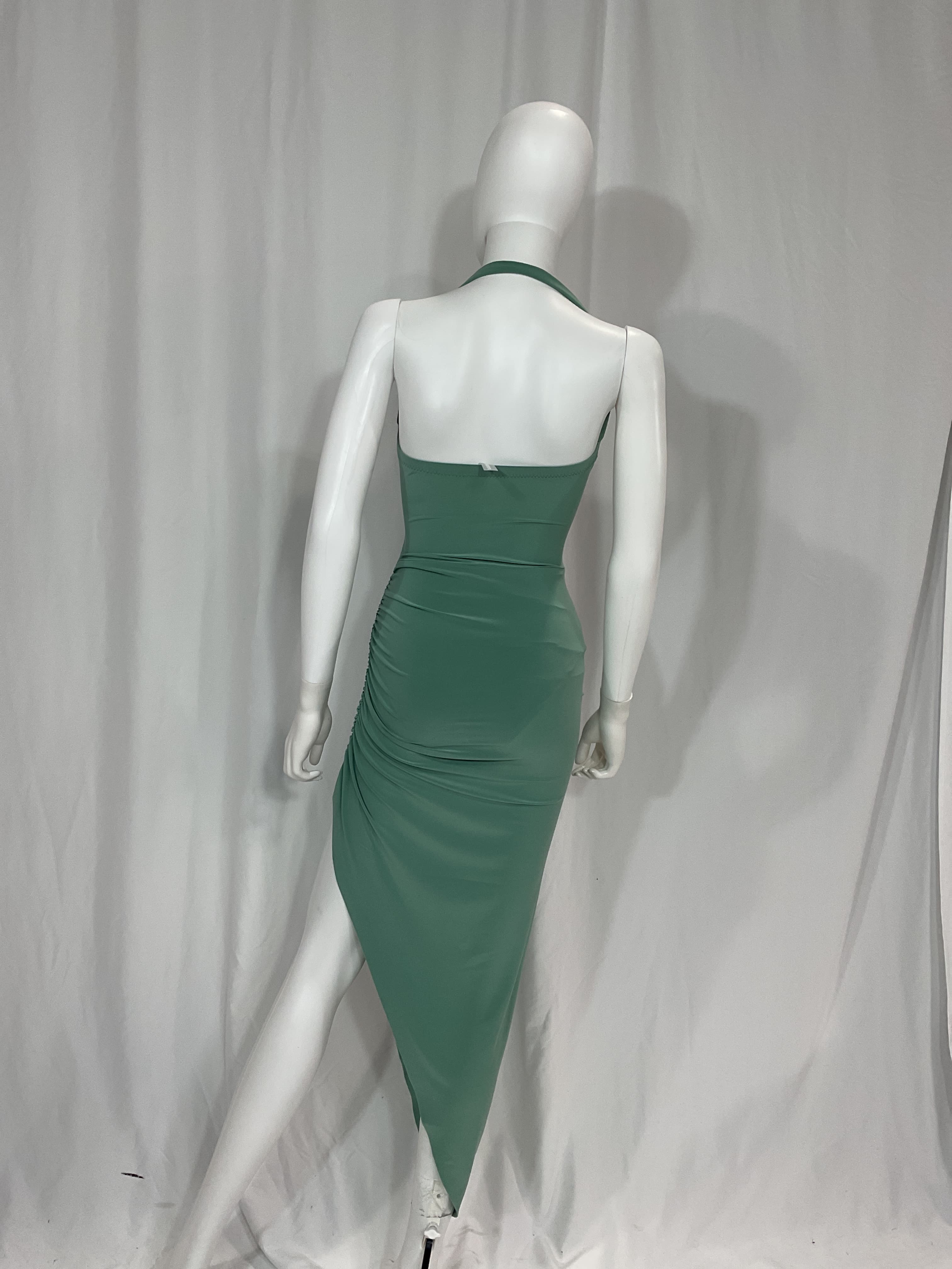 Cayla Halterneck Asymmetric Midi Dress - Image 2