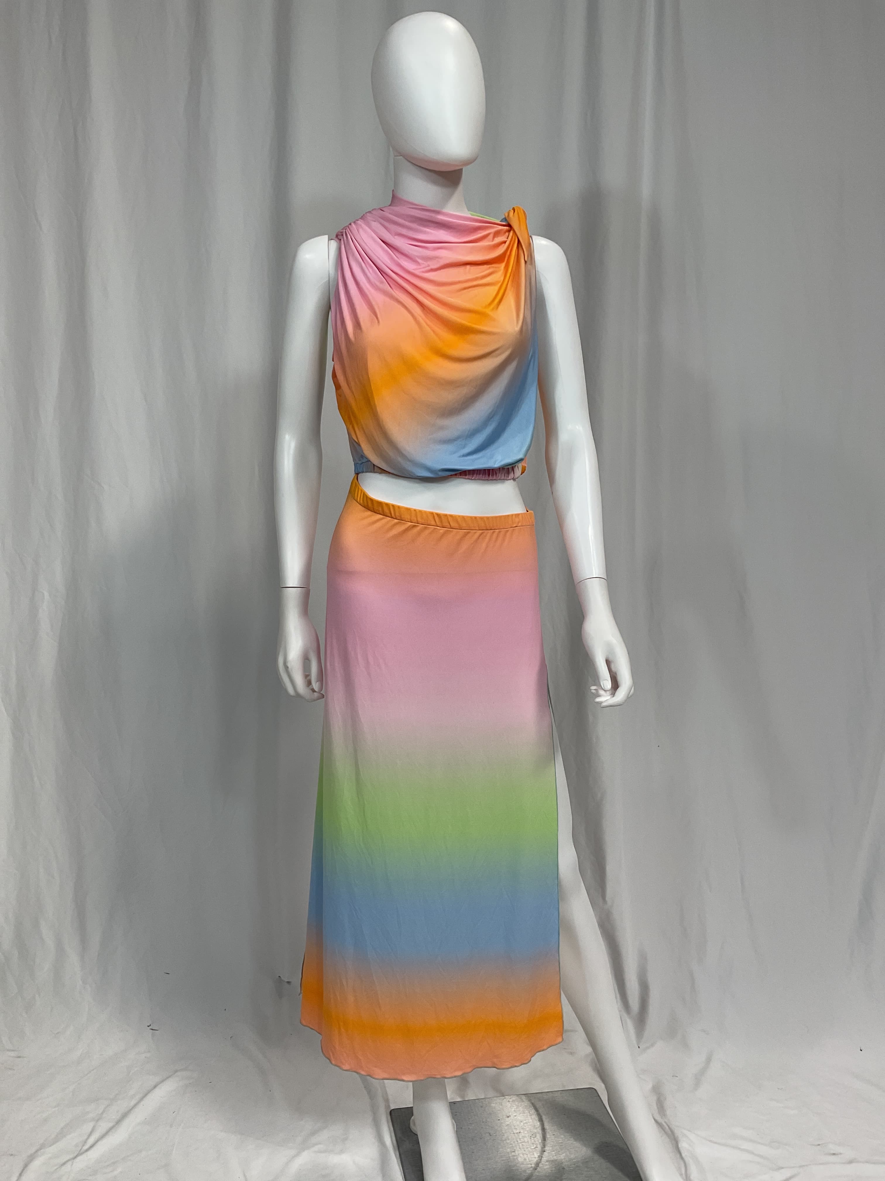 Safiya Draped Cutout Jersey Midi Dress - Image 2