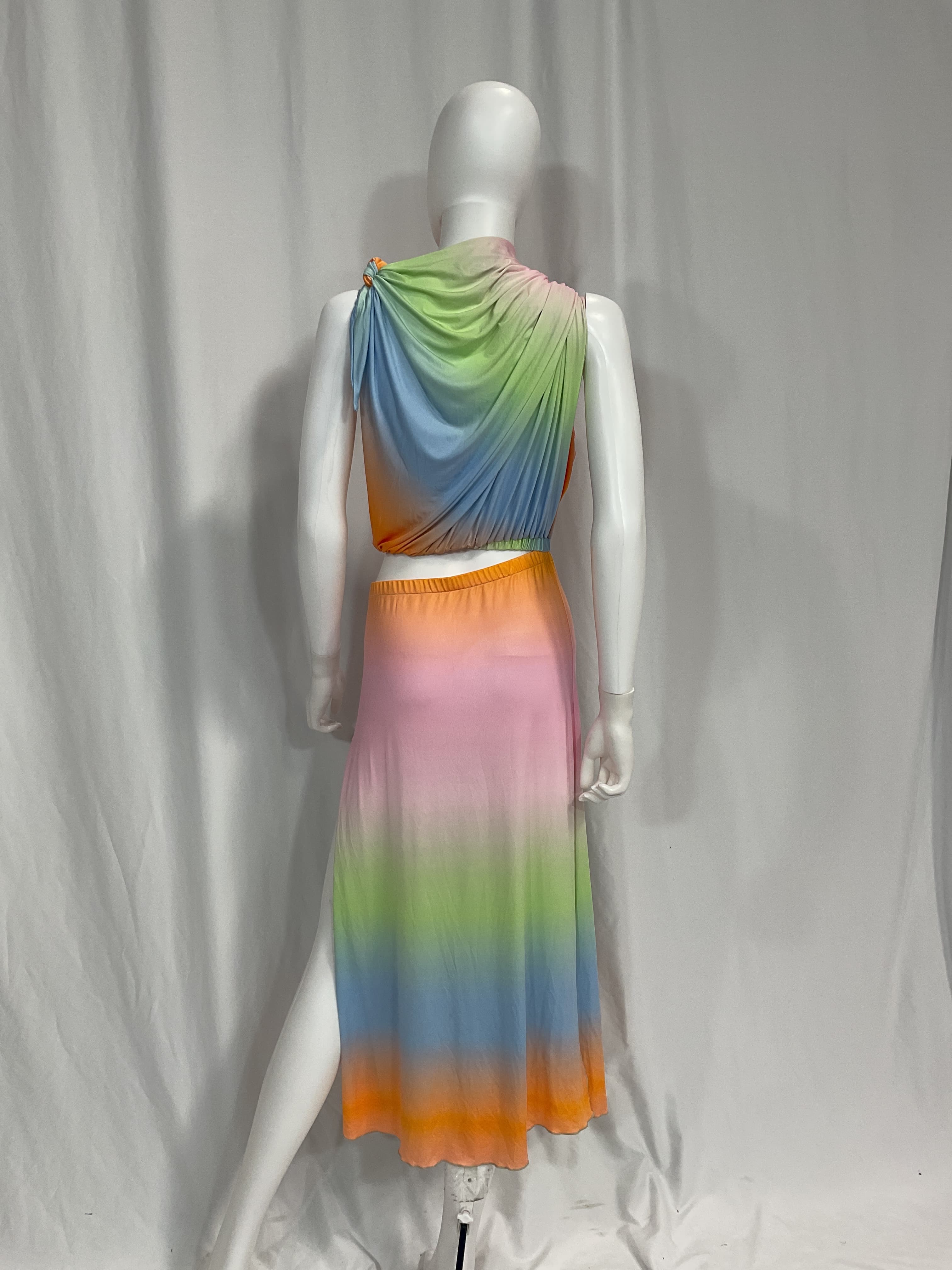 Safiya Draped Cutout Jersey Midi Dress - Image 3