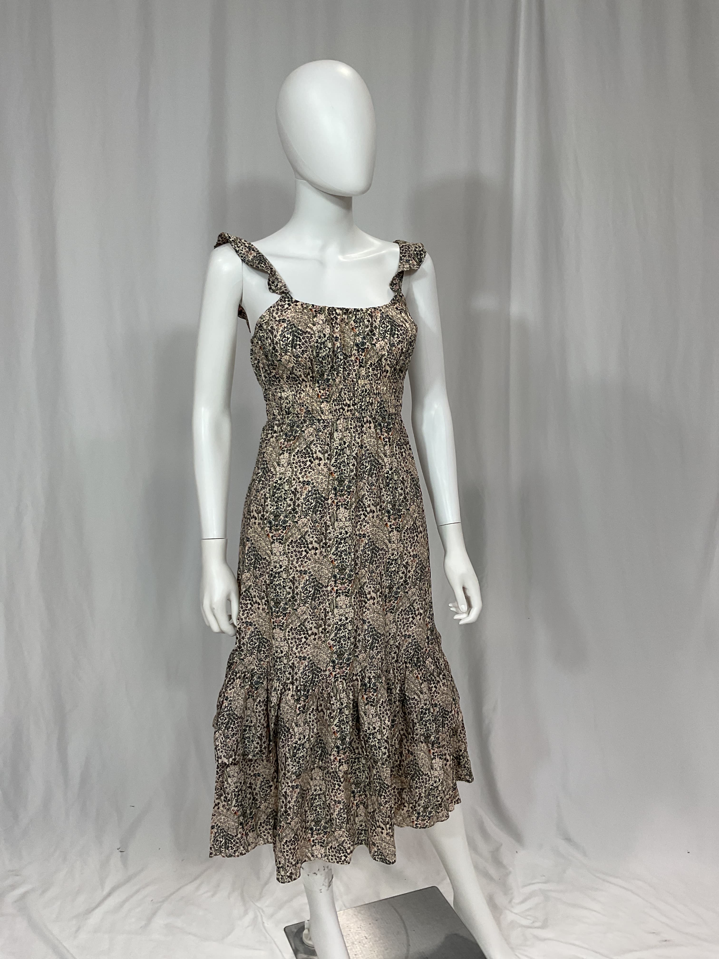 Gisella Calico Cotton Blend Midi Sundress - Image 2