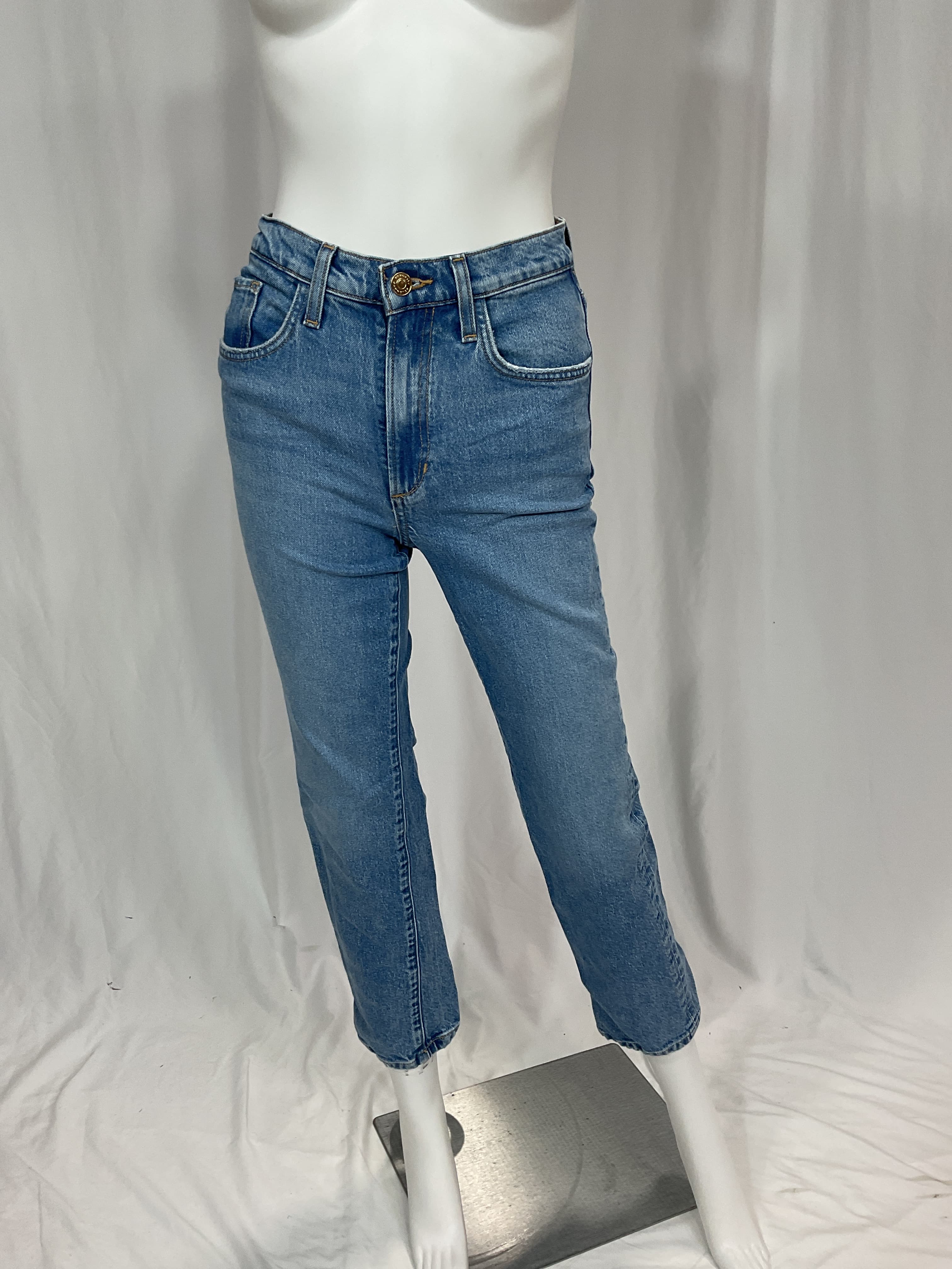 The Morgan Shortie High Waist Crop Straight Leg Jeans - Image 3