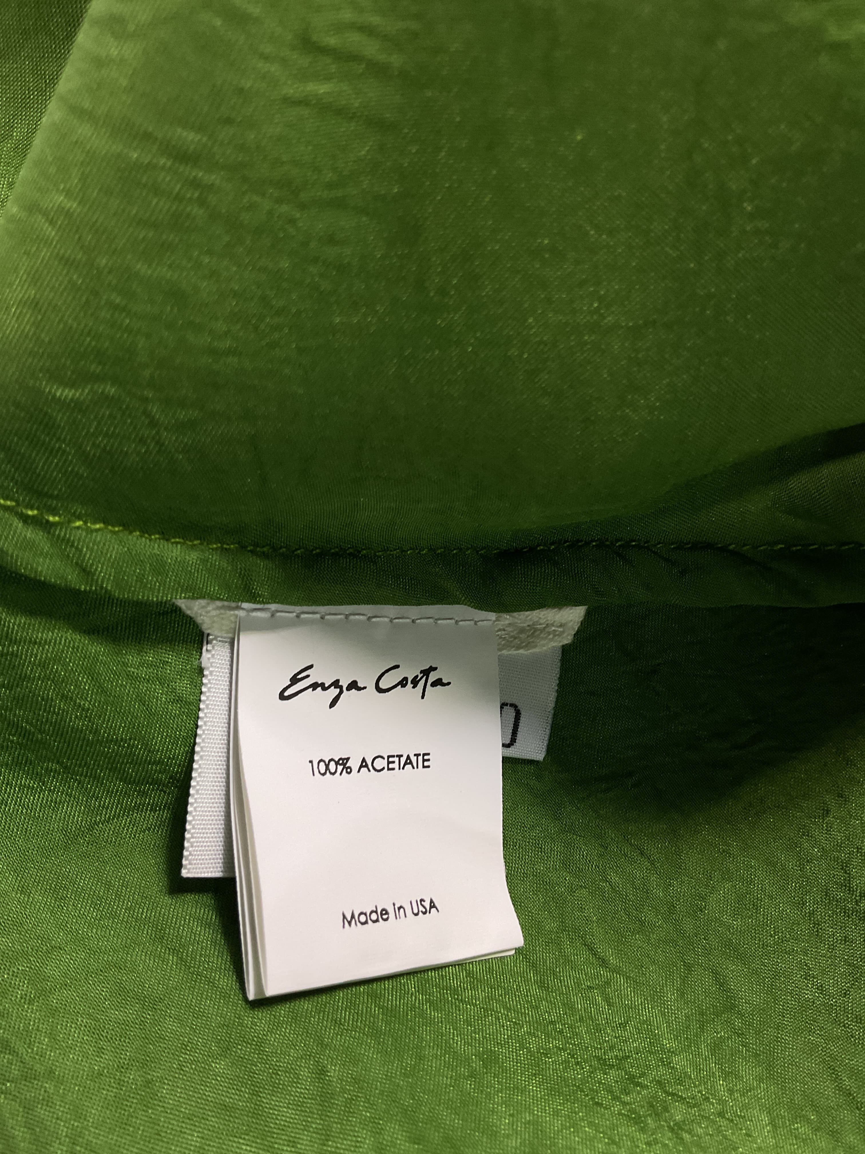 Satin Skirt In Grass Green - Image 2