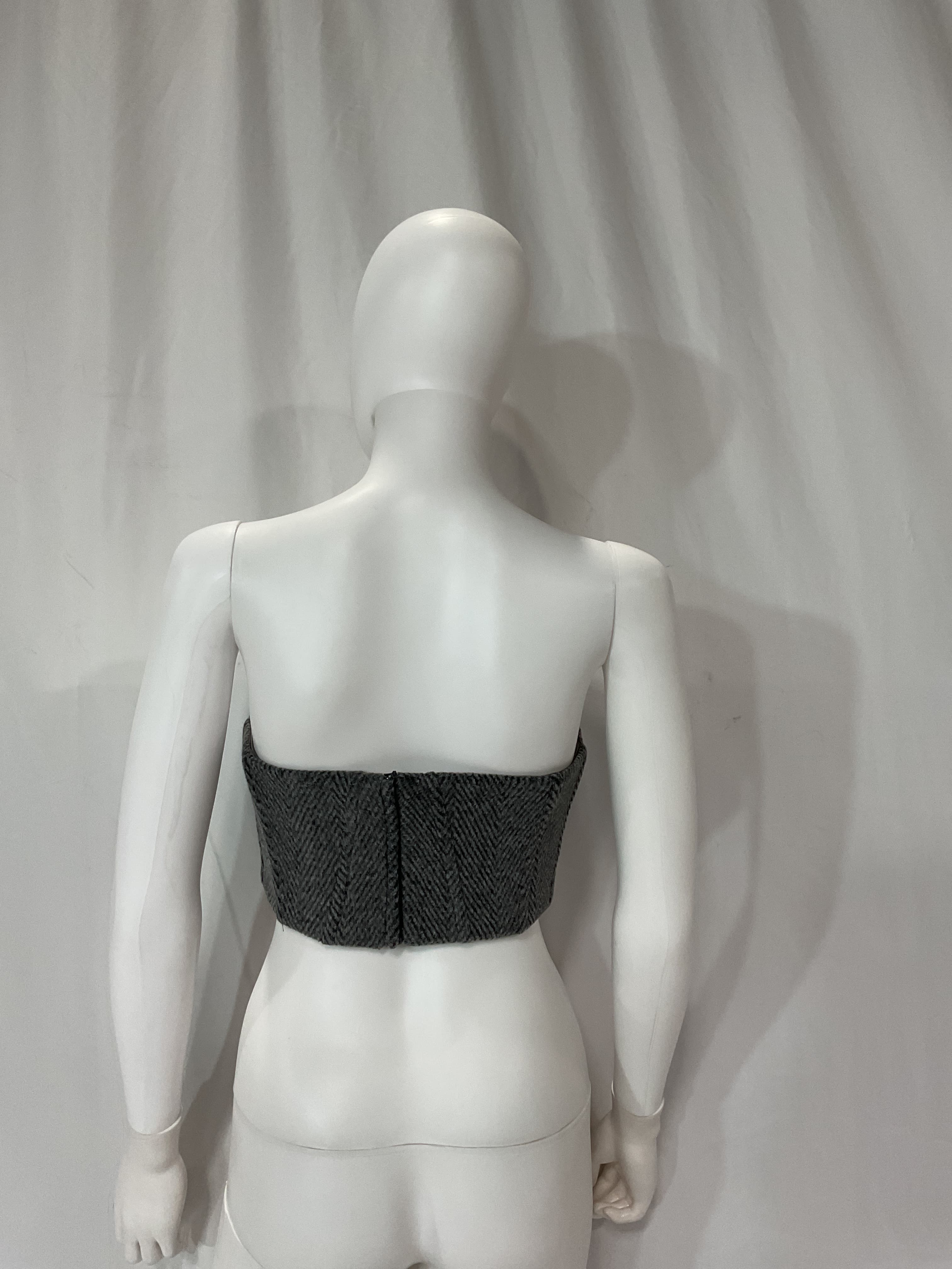 Bustier With Rose In Grey - Image 2
