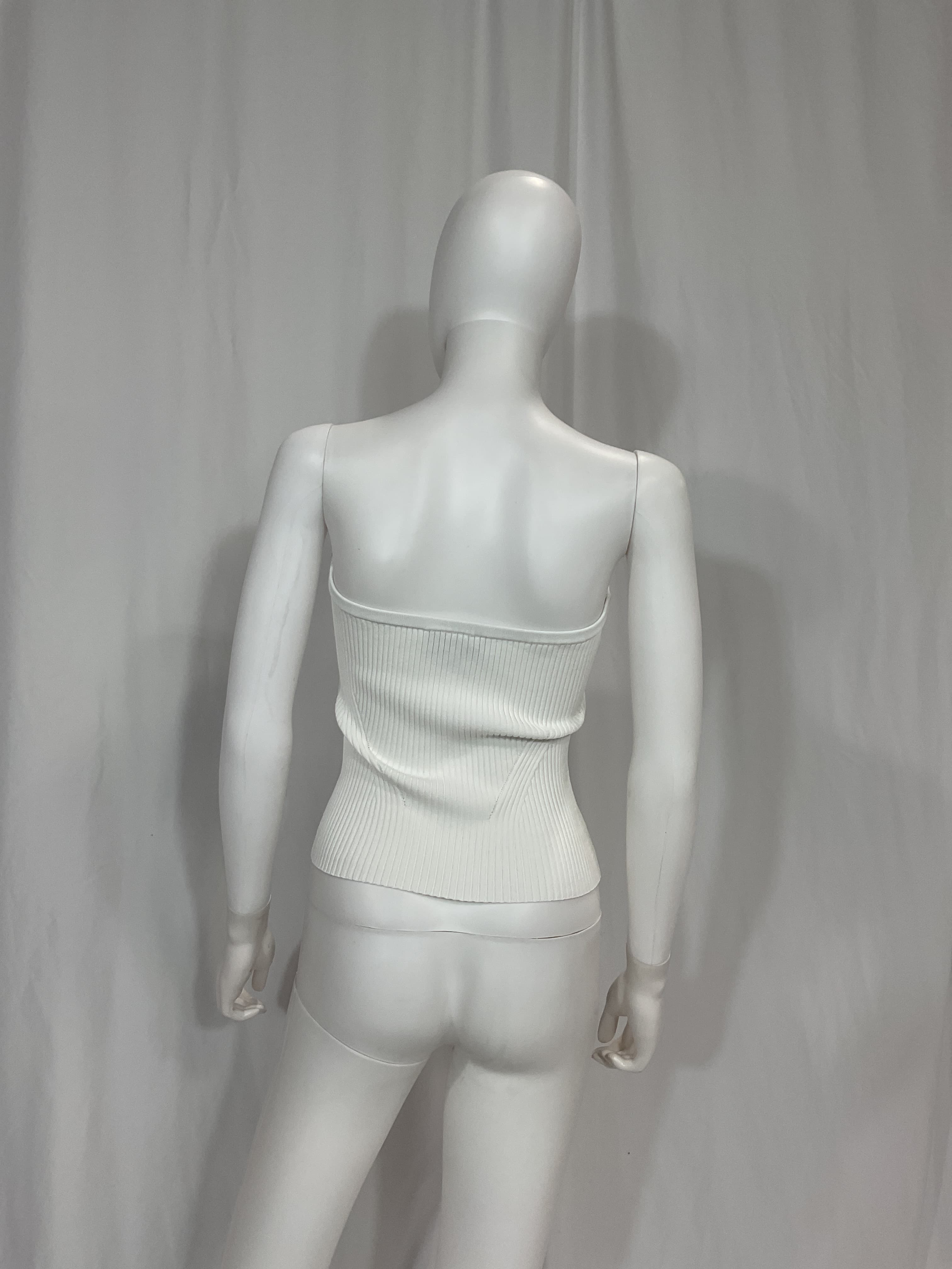 Odin Rib Tube Top In Ivory - Image 3