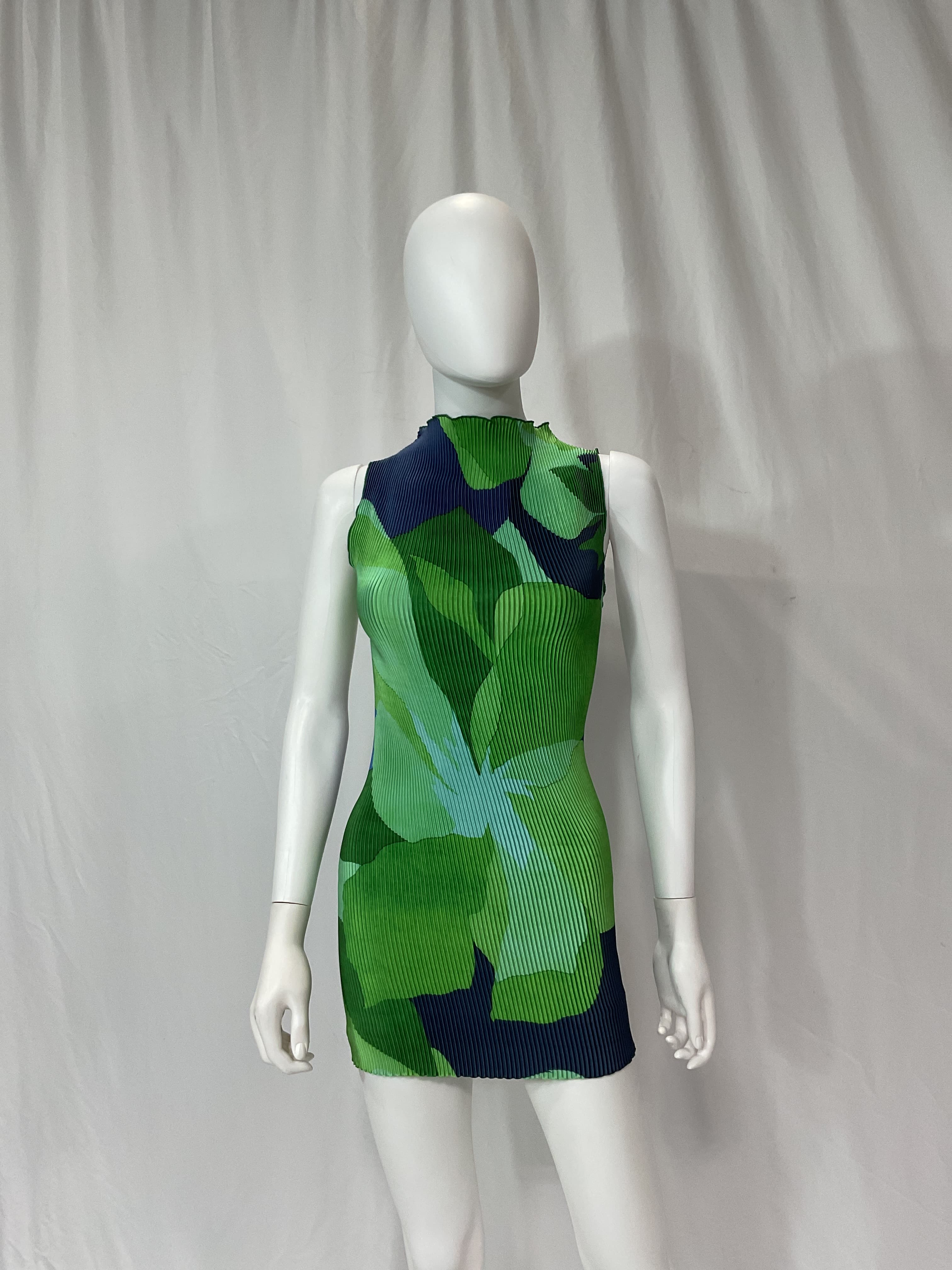 Gisele Mini Dress In Capri Print Green - Image 4