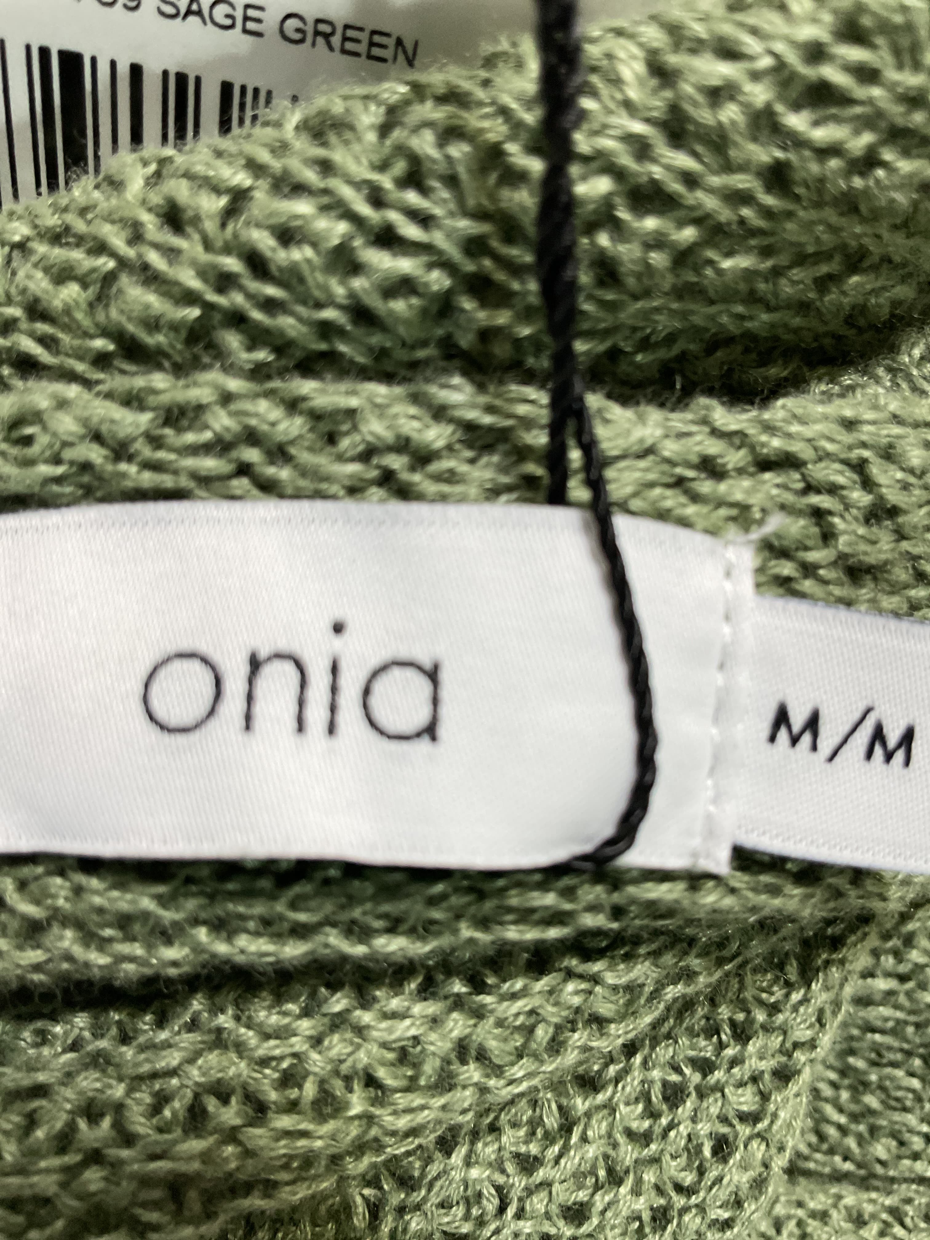 Textured Linen Sweater Scoop Maxi In Sage Green - Image 2
