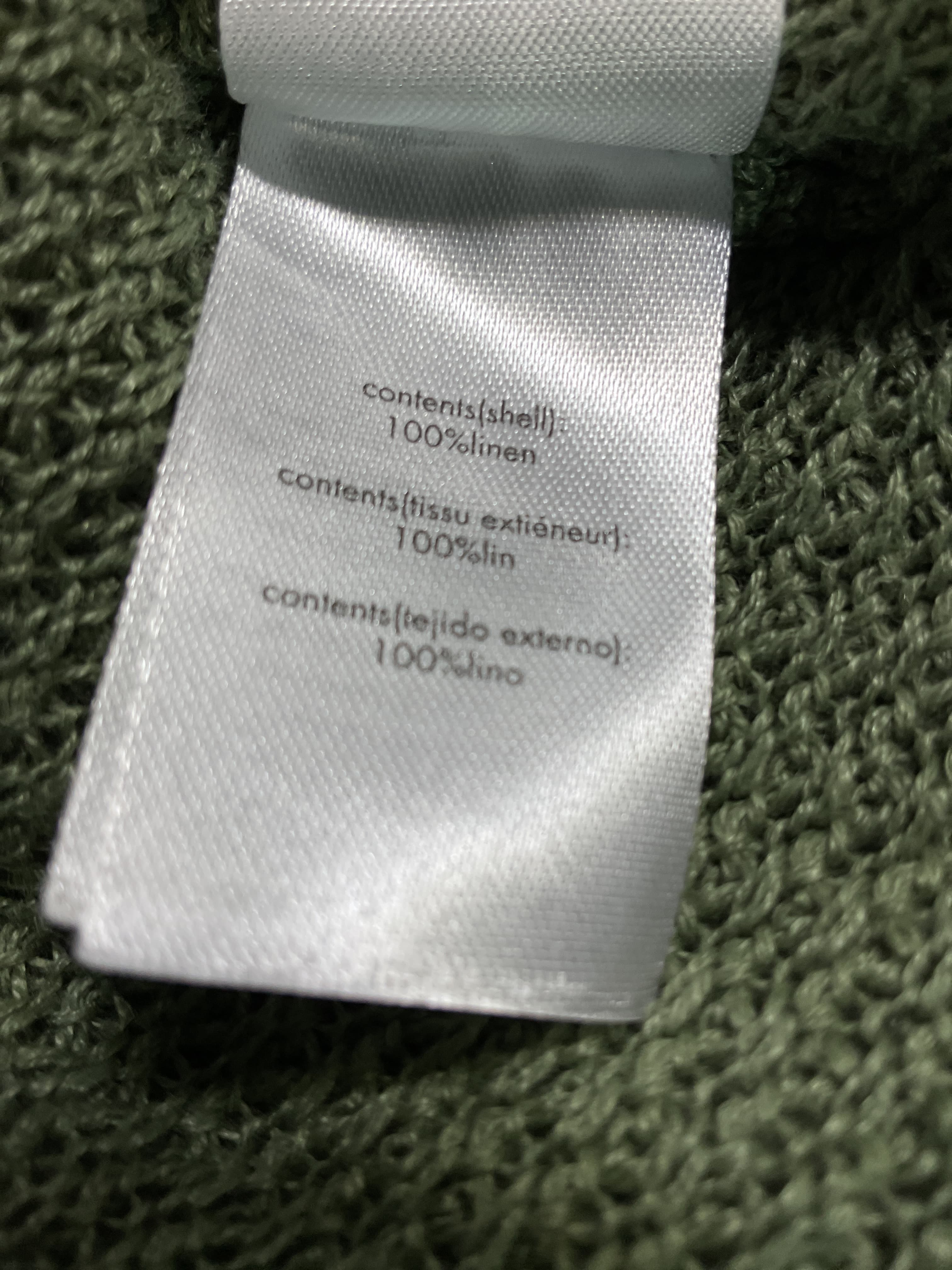 Textured Linen Sweater Scoop Maxi In Sage Green - Image 4