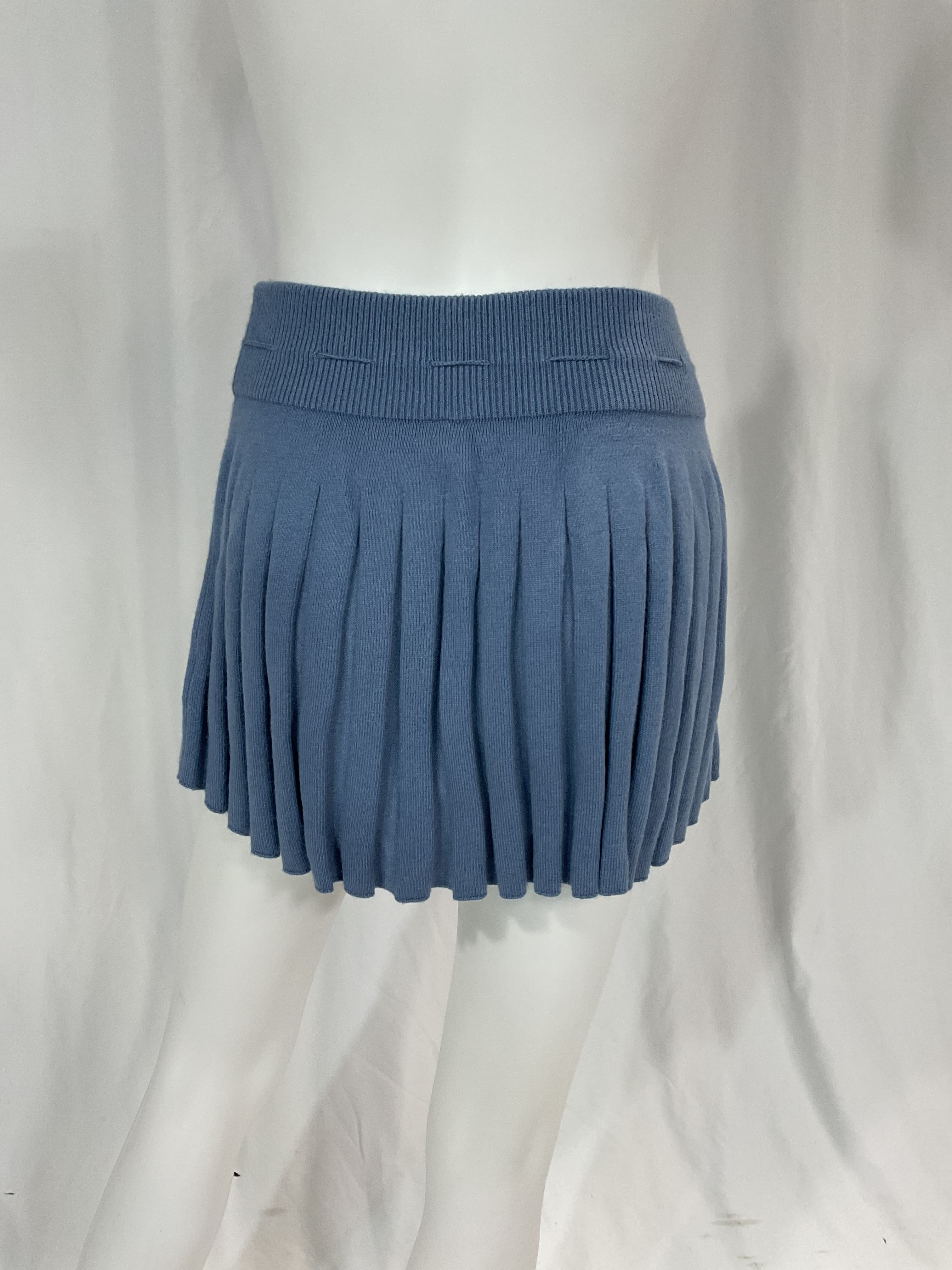 Cielo Pleated Mini Skirt In Denim Blue - Image 2