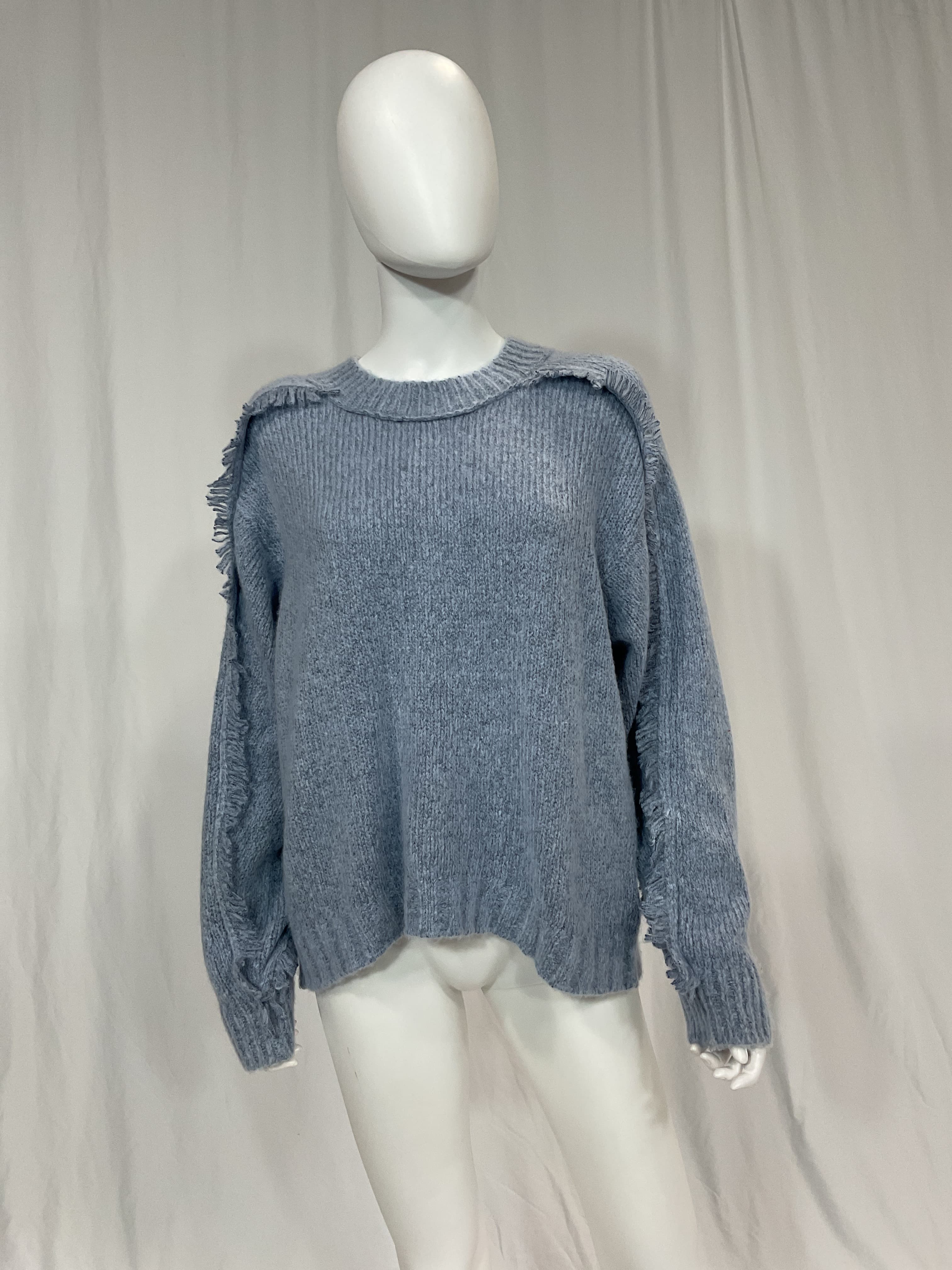 Aimee Fringe Crew In Lucia Blue - Image 2