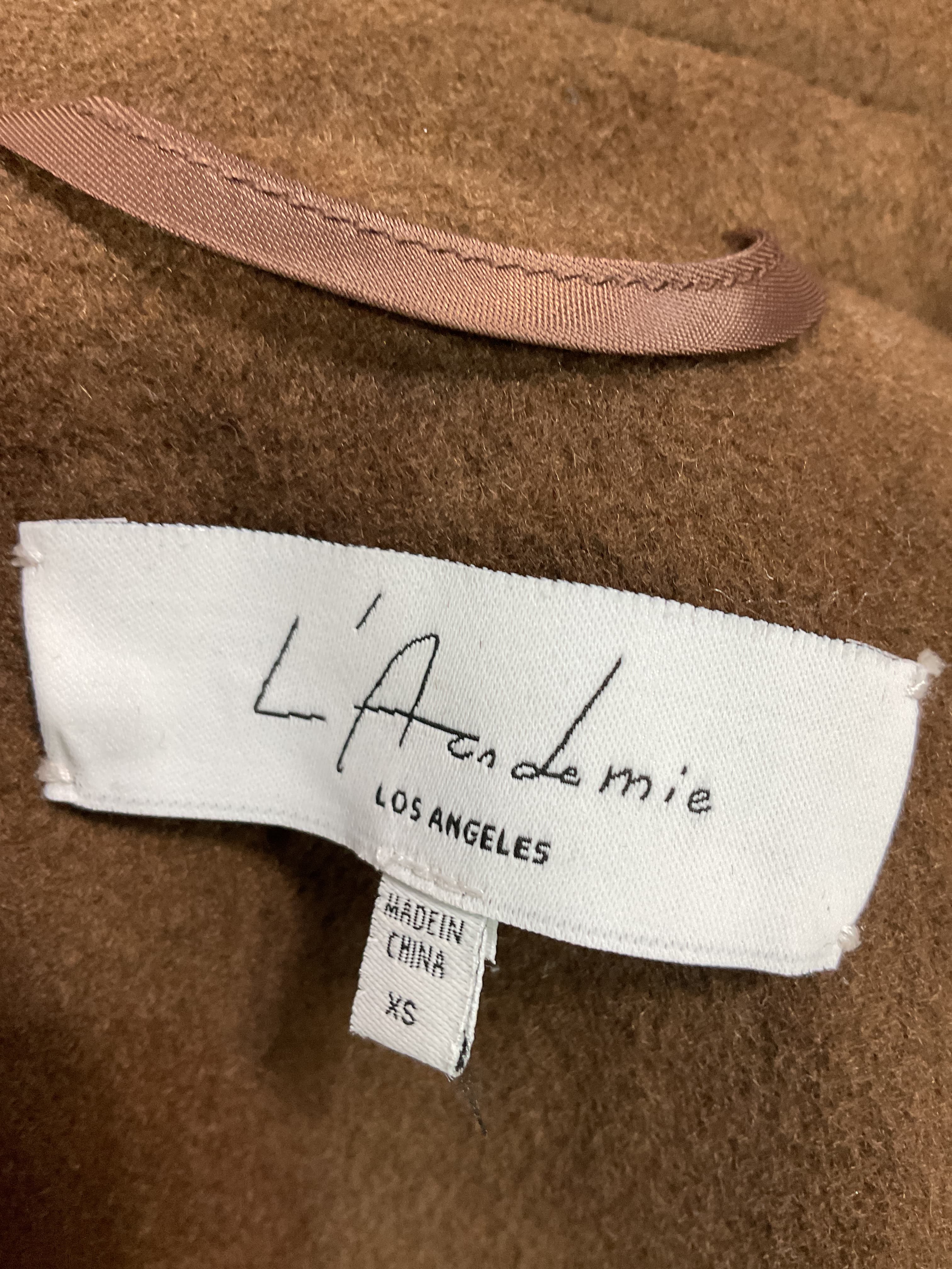 L'academie X Marianna Long Coat In Espresso Brown - Image 3
