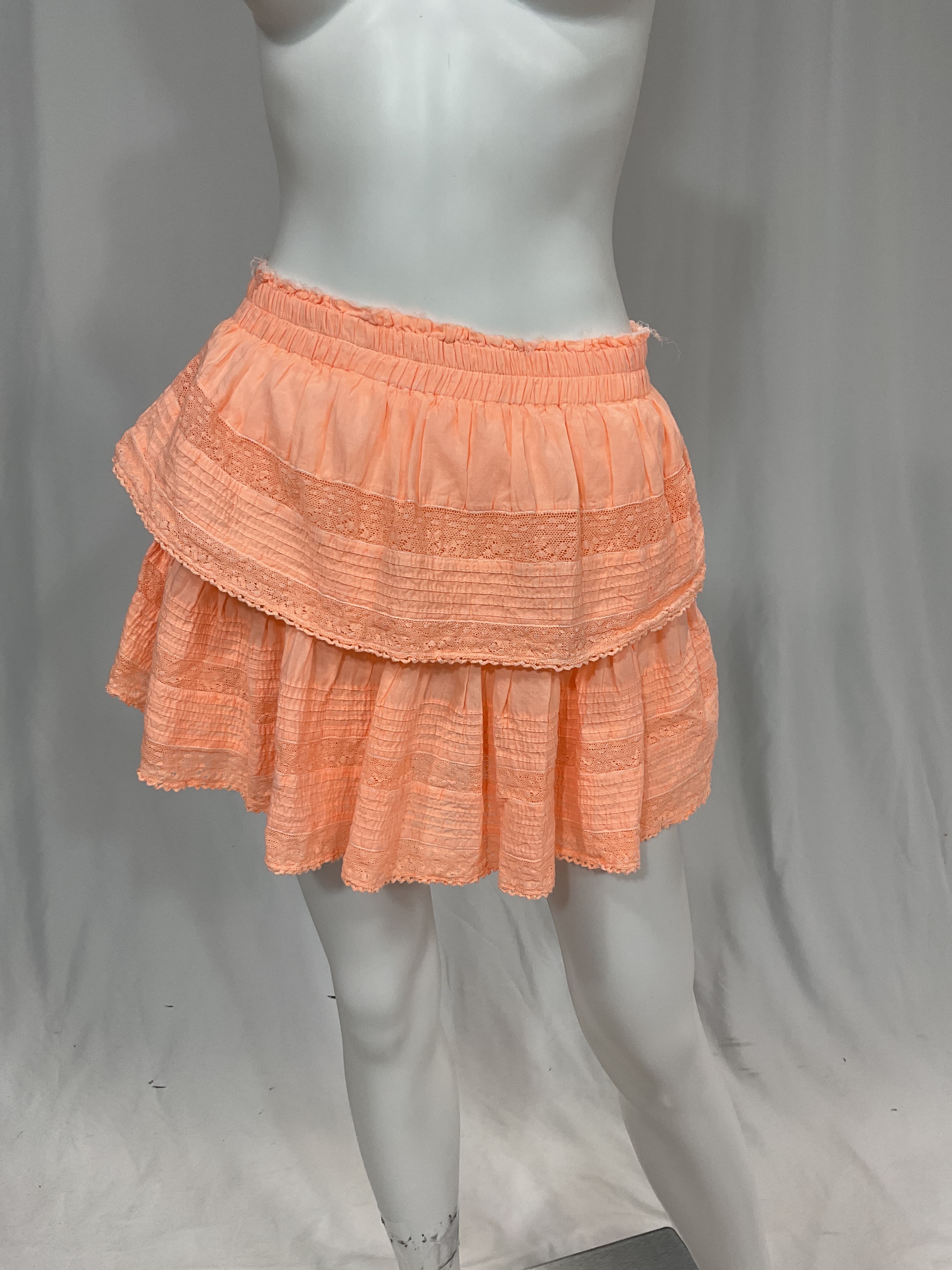 Ruffle Mini Skirt In Marigold Orange - Image 2