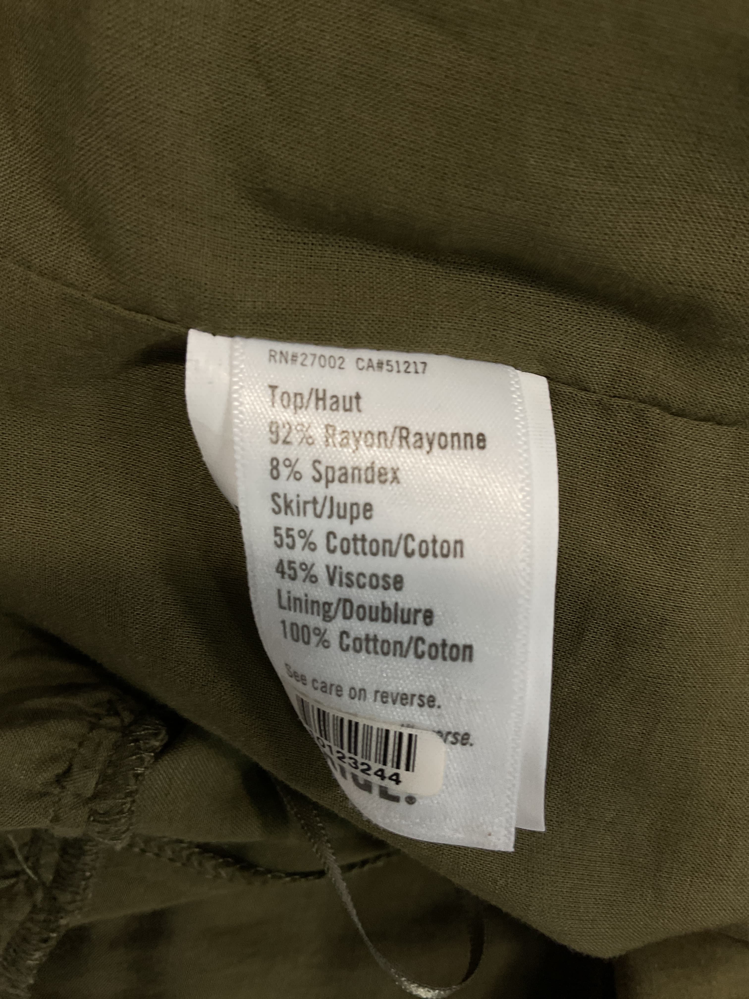 Samosa Dress In Dark Brushed Olive - Image 4