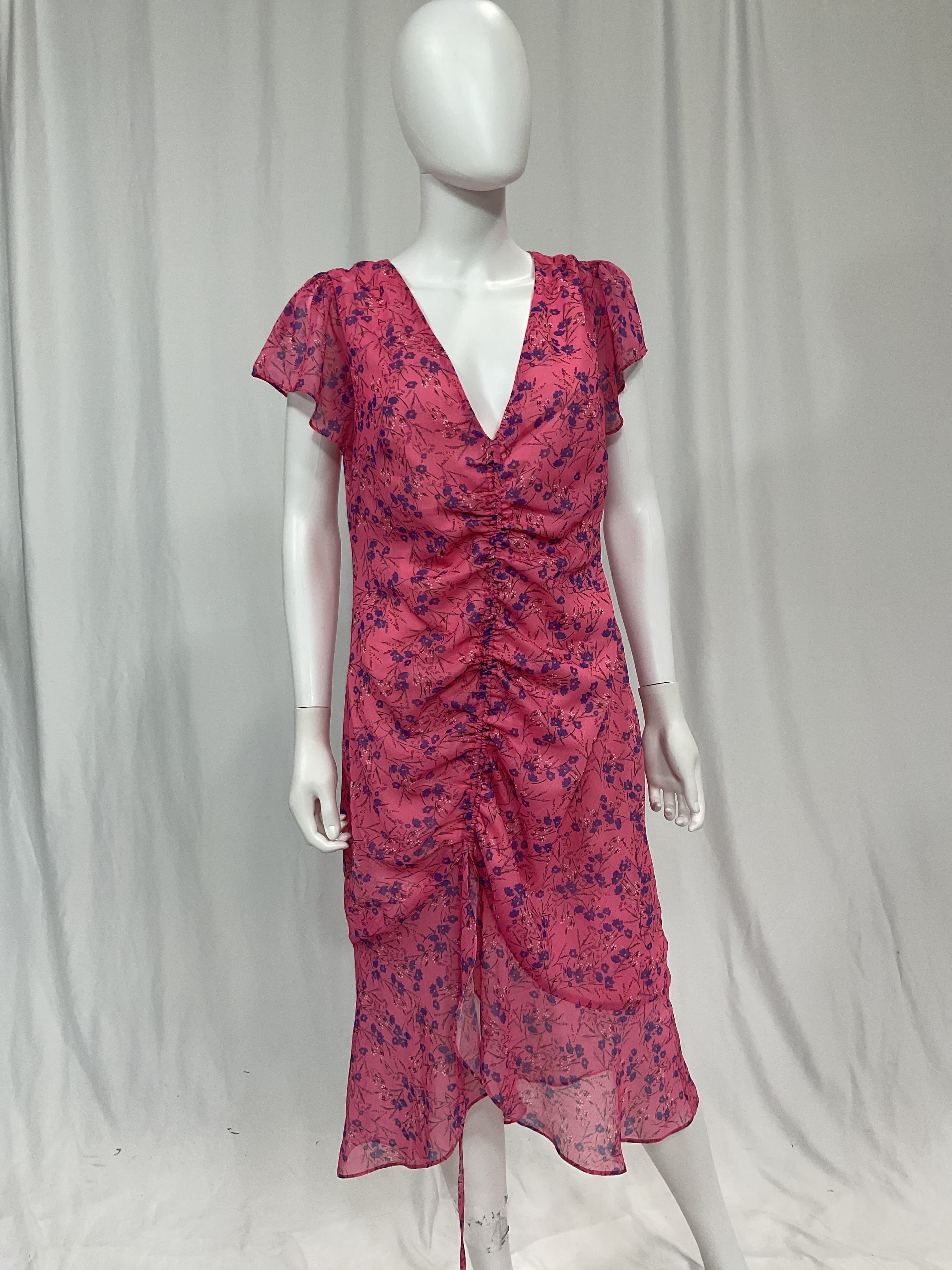 Elaine Midi Dress In Pink Baybreeze - Image 3