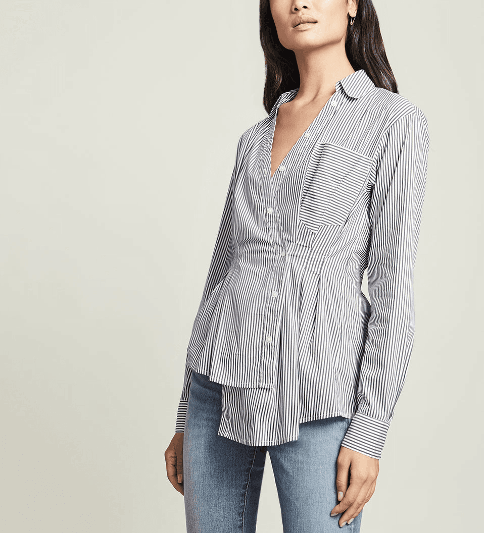 Rosamund Striped Wrap Shirt - Image 1