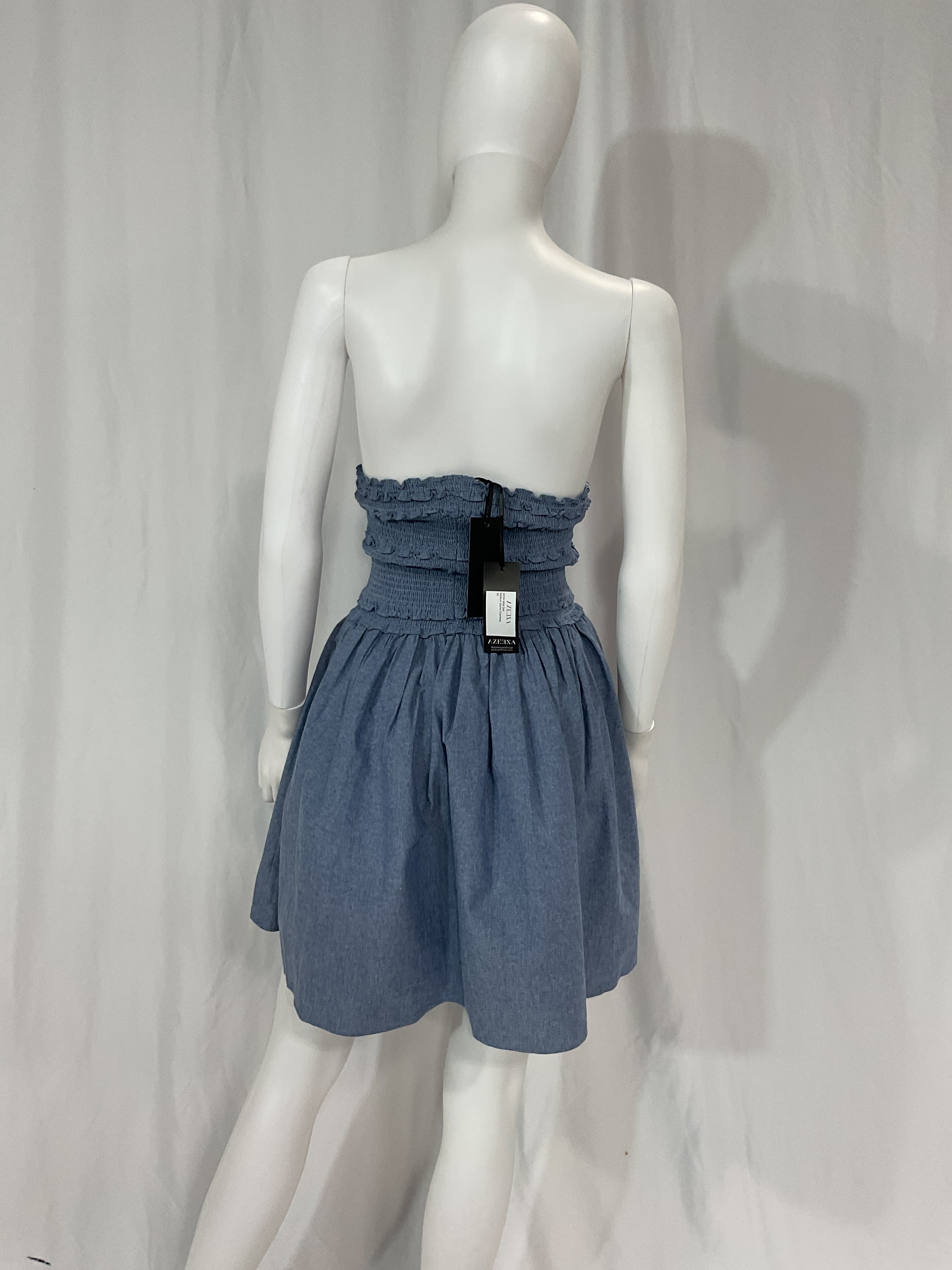 Anya Mini Dress In Chambray - Image 3