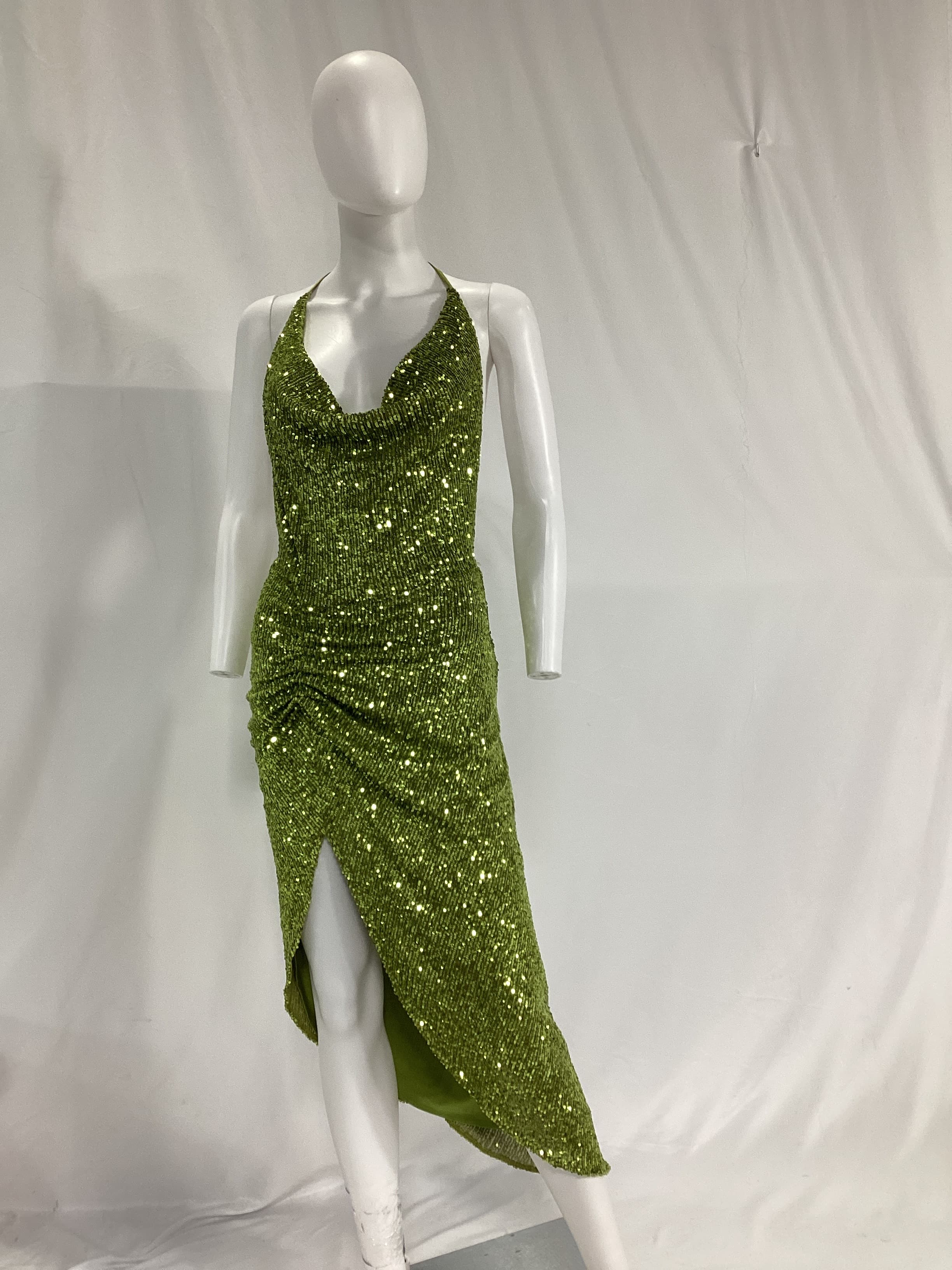 Pauline Sequin Dress In Greenwich - Image 3