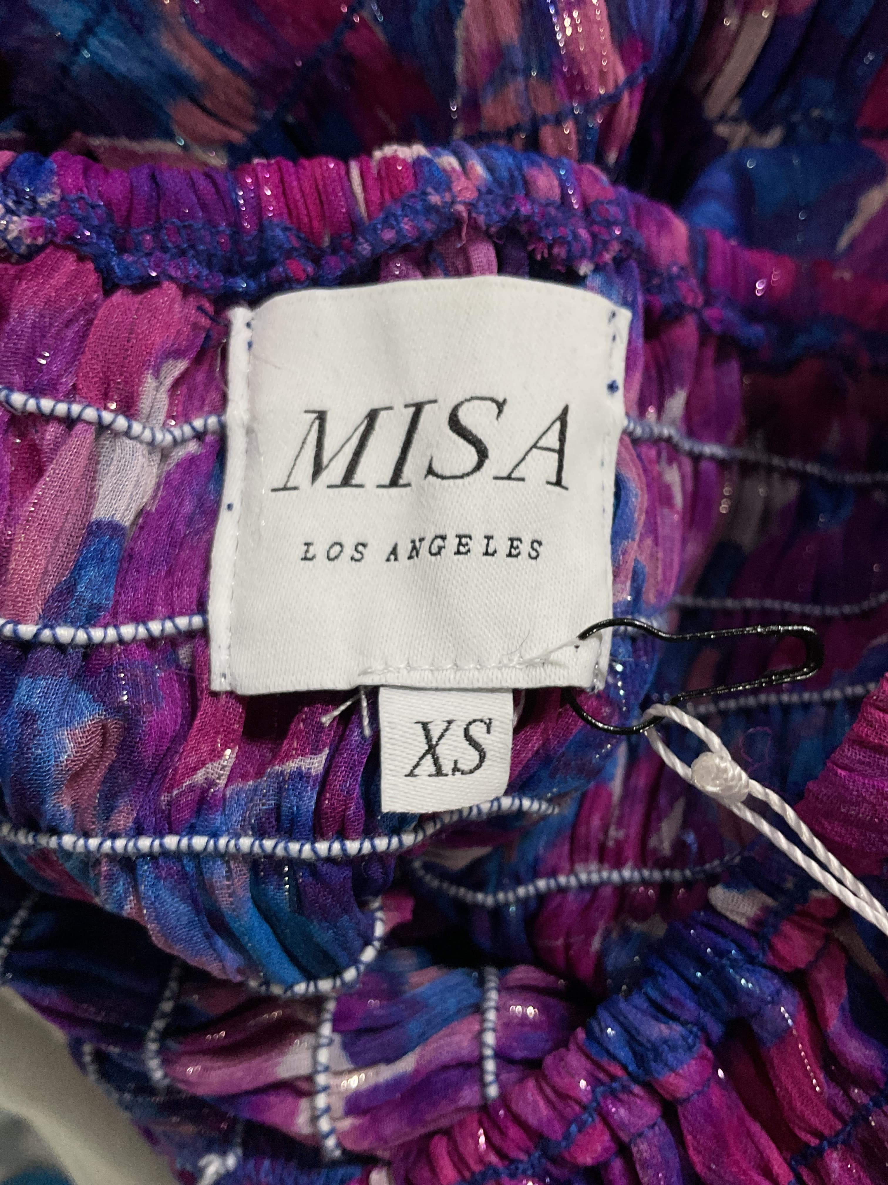 Noura Mini Dress In Watercolor Blues - Image 3