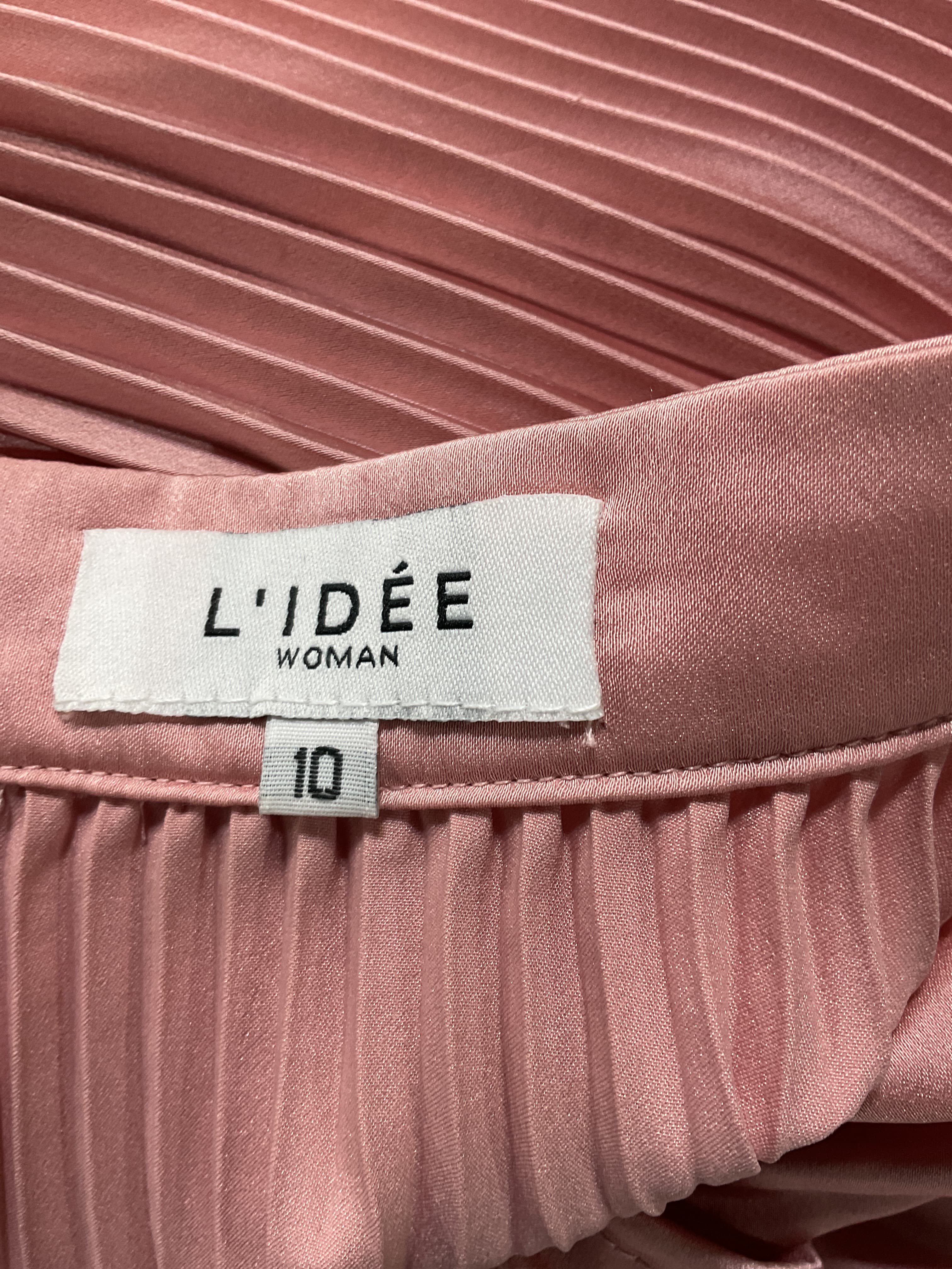 Renaissance Split Midi Dress In Light Pink - Image 4