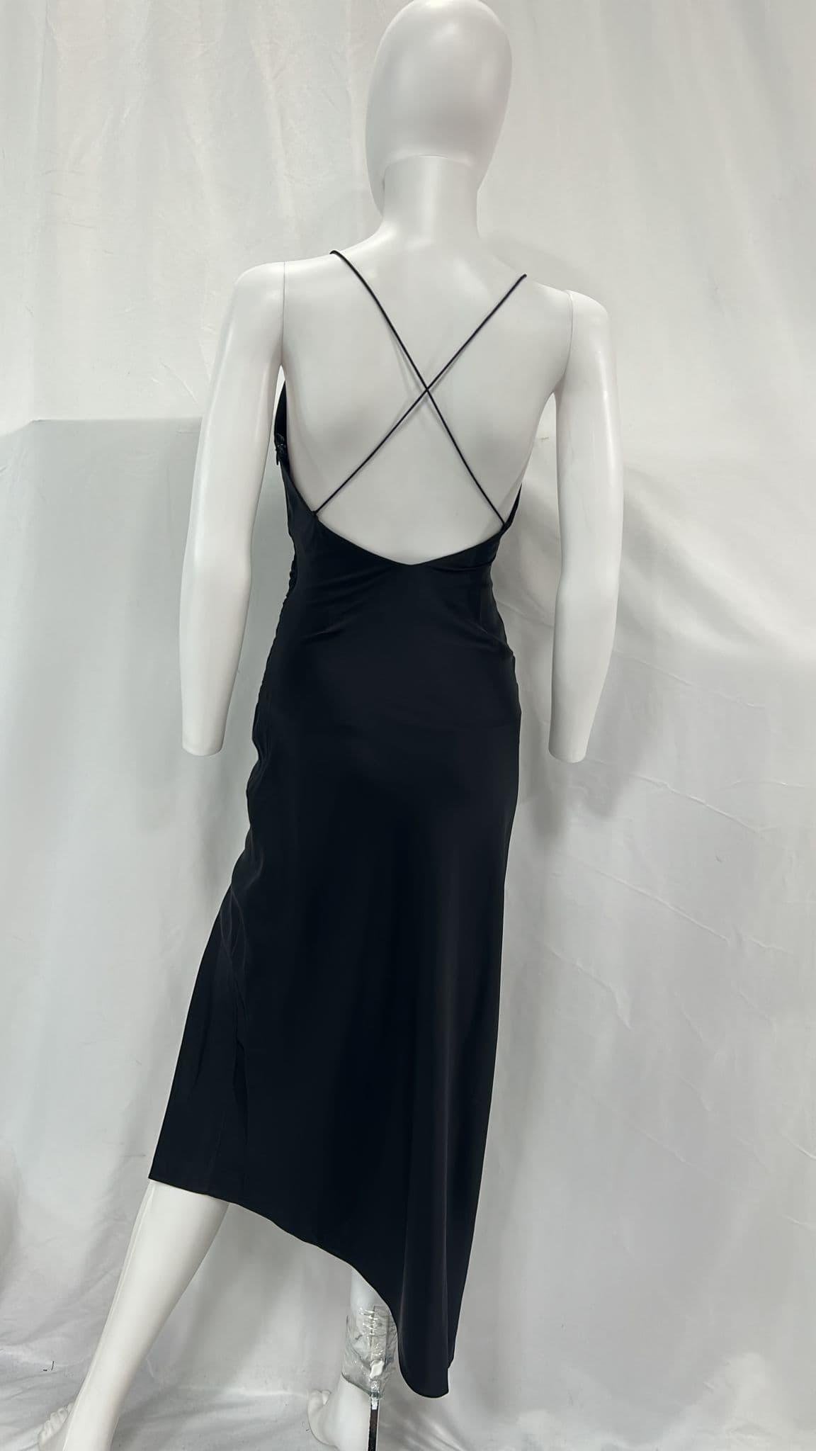 Emma Silk Dress In Black - Image 2