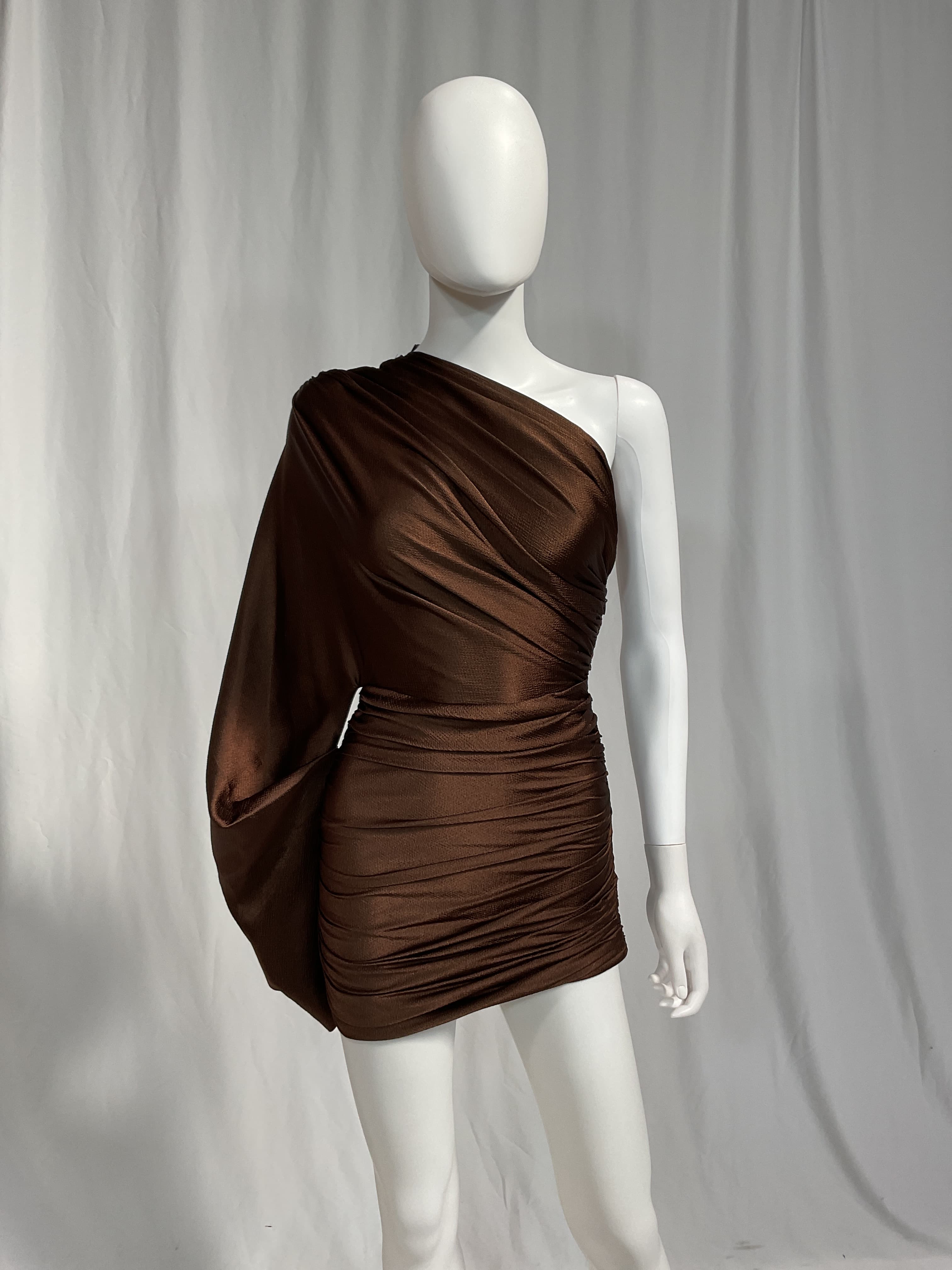 Clara Mini Dress In Mocha - Image 2