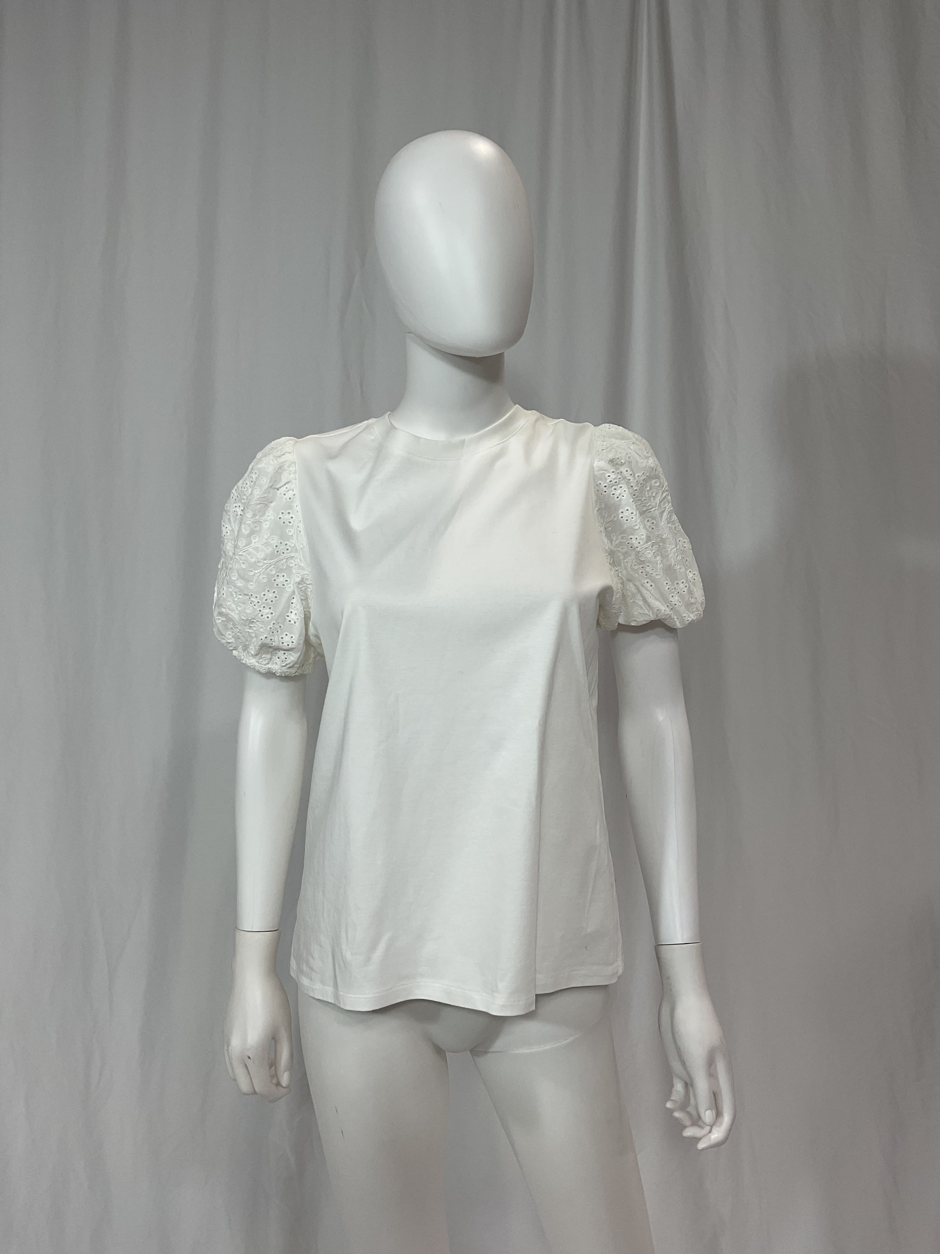 Jason Wu Eyelet Puff-Sleeve T-Shirt - Image 2