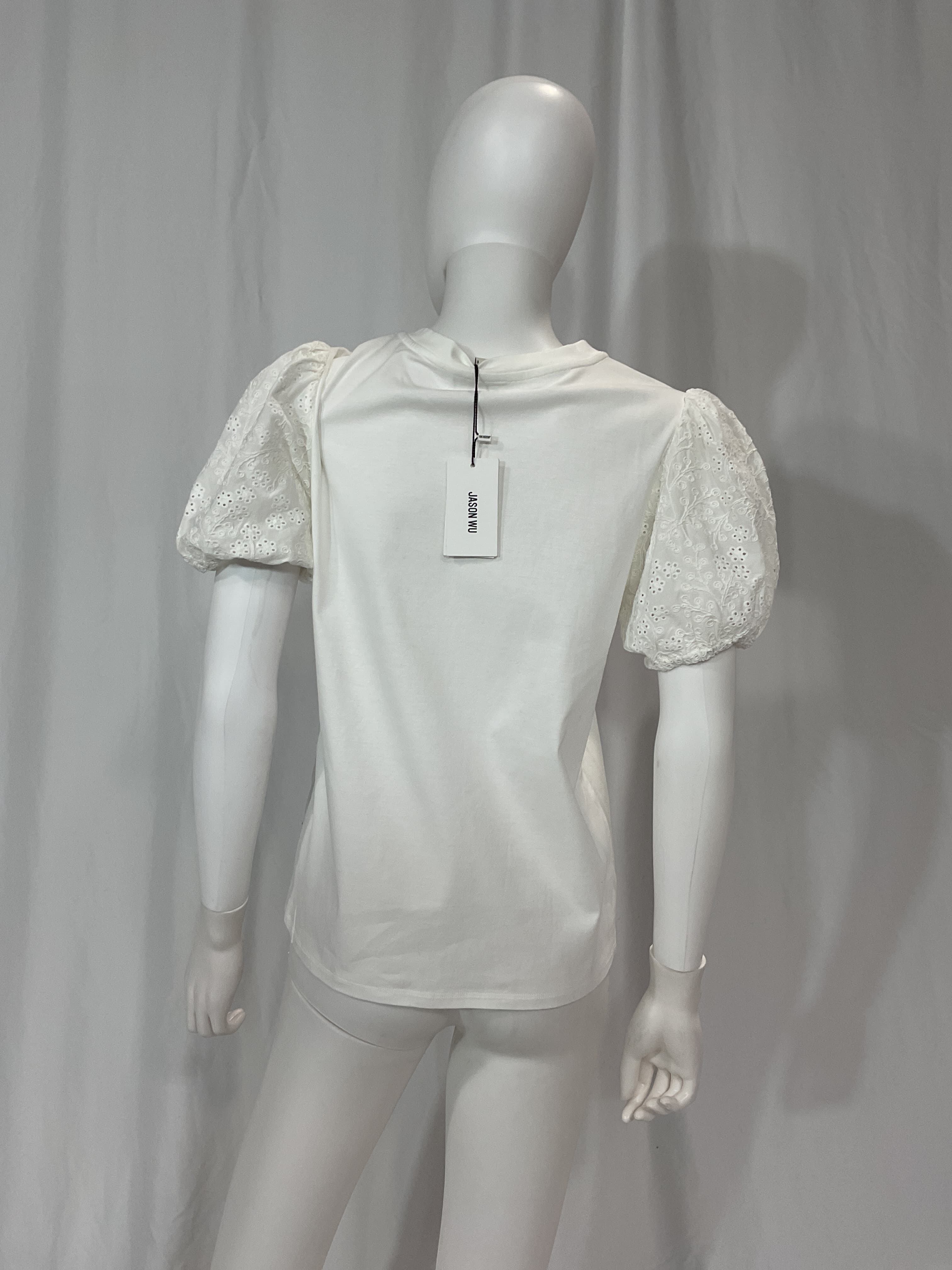 Jason Wu Eyelet Puff-Sleeve T-Shirt - Image 3