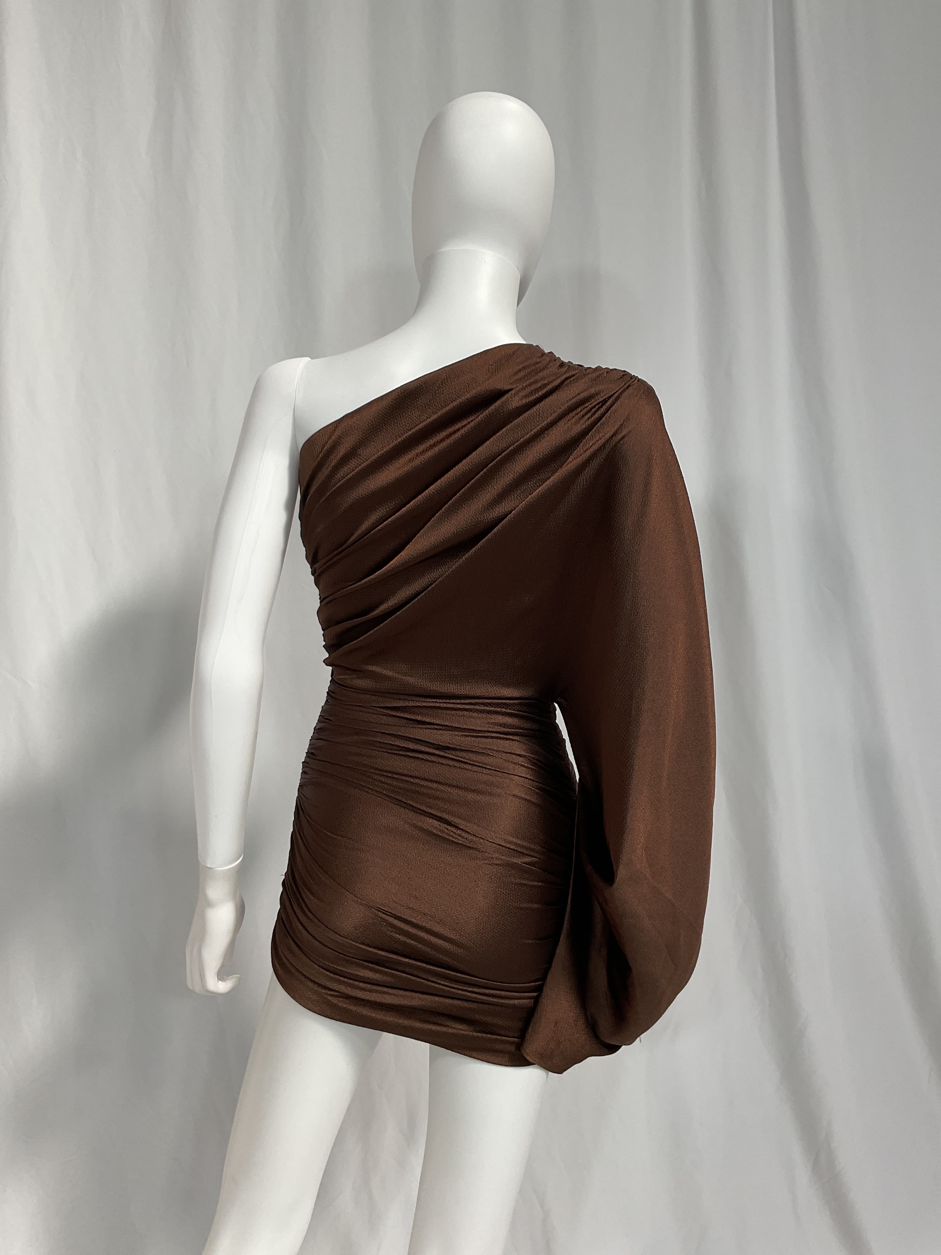 Clara Mini Dress In Mocha - Image 3