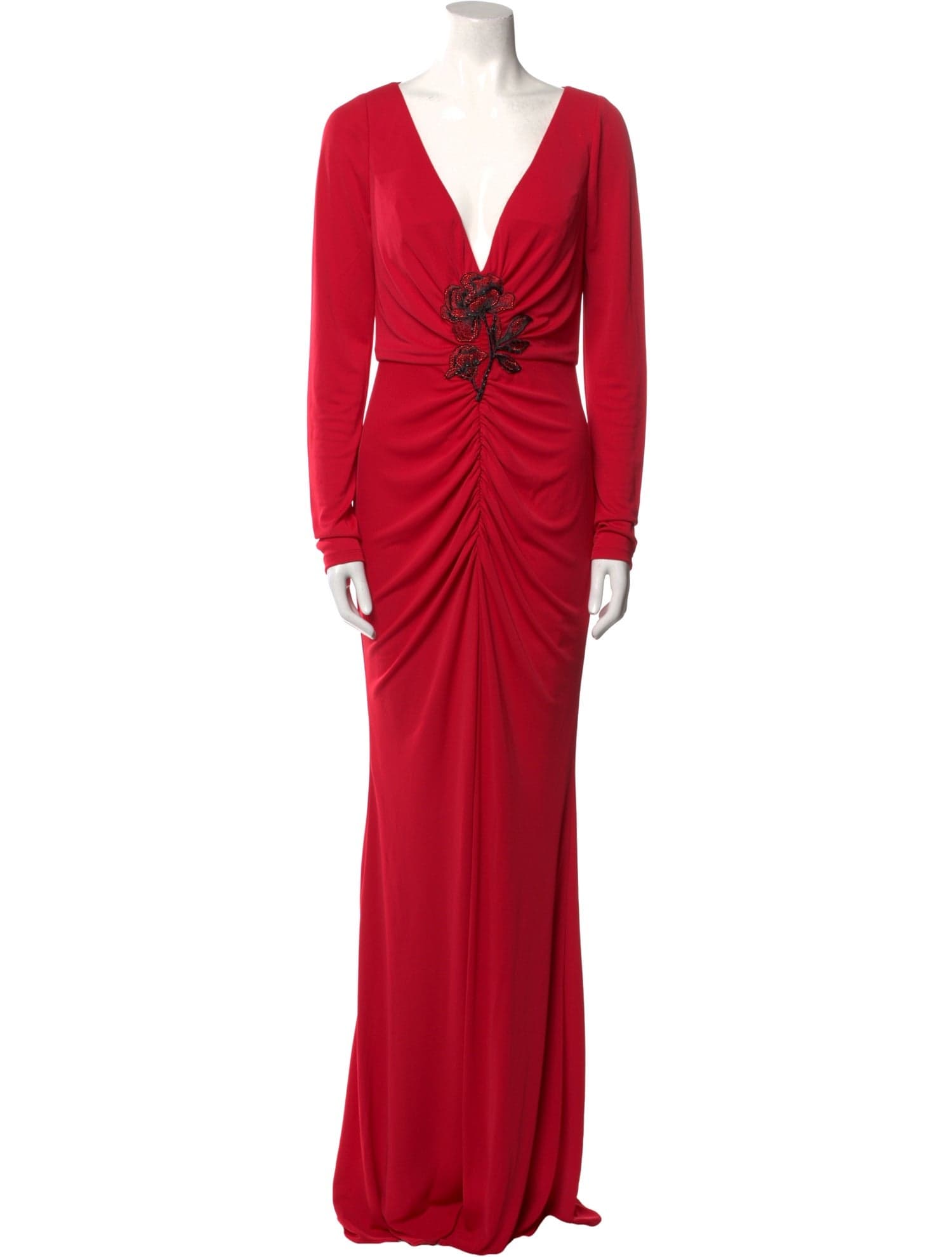 V-Neck Long Dress - Image 1